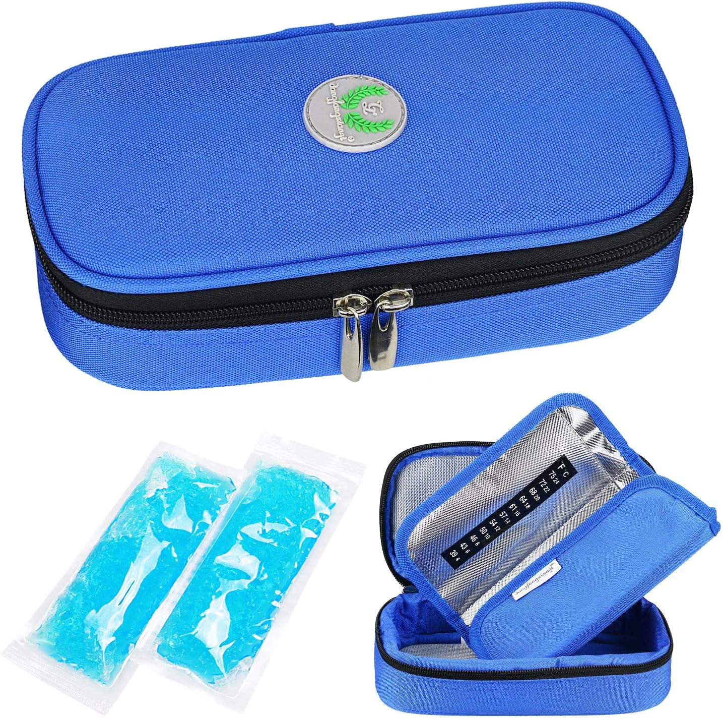 YOUSHARES Insulin Cooler Travel Case - Medication Diabetic Insulated Organizer Portable Cooling Bag for Insulin Pen and Diabetic Supplies with 2 Cooler Ice Pack