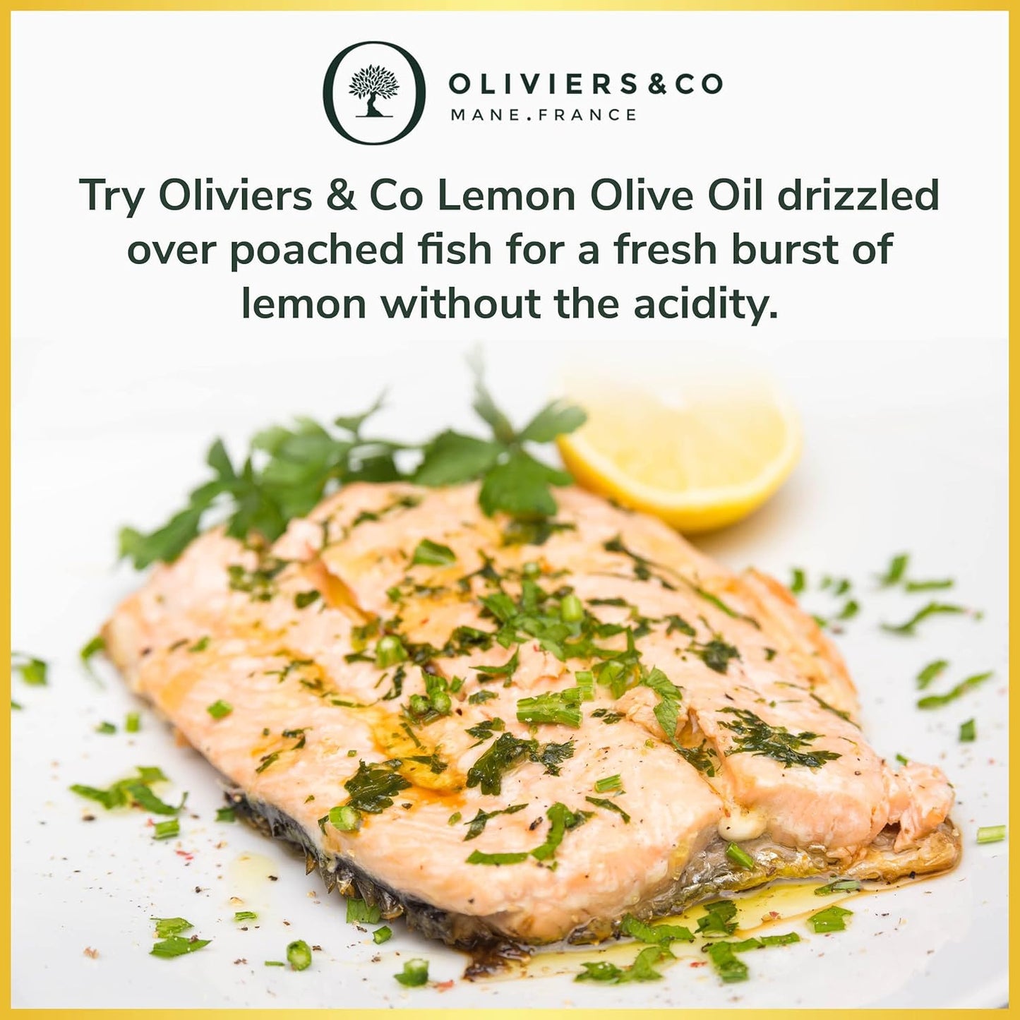 Cold Pressed Lemon Olive Oil by Oliviers & Co | Extra Virgin Olive Oil with Fresh Whole Lemons | Gourmet Italian EVOO for Seafood, Vegetables & Desserts | 8.4 Fl Oz in Metal Tin