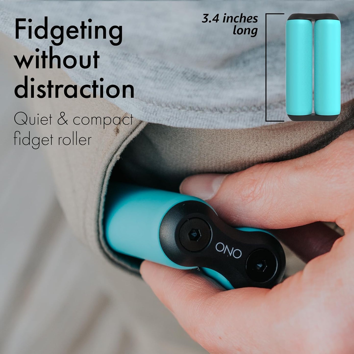 ONO Roller - Handheld Fidget Toy for Adults | Help Relieve Stress, Anxiety, Tension | Promotes Focus, Clarity | Compact, Portable Design