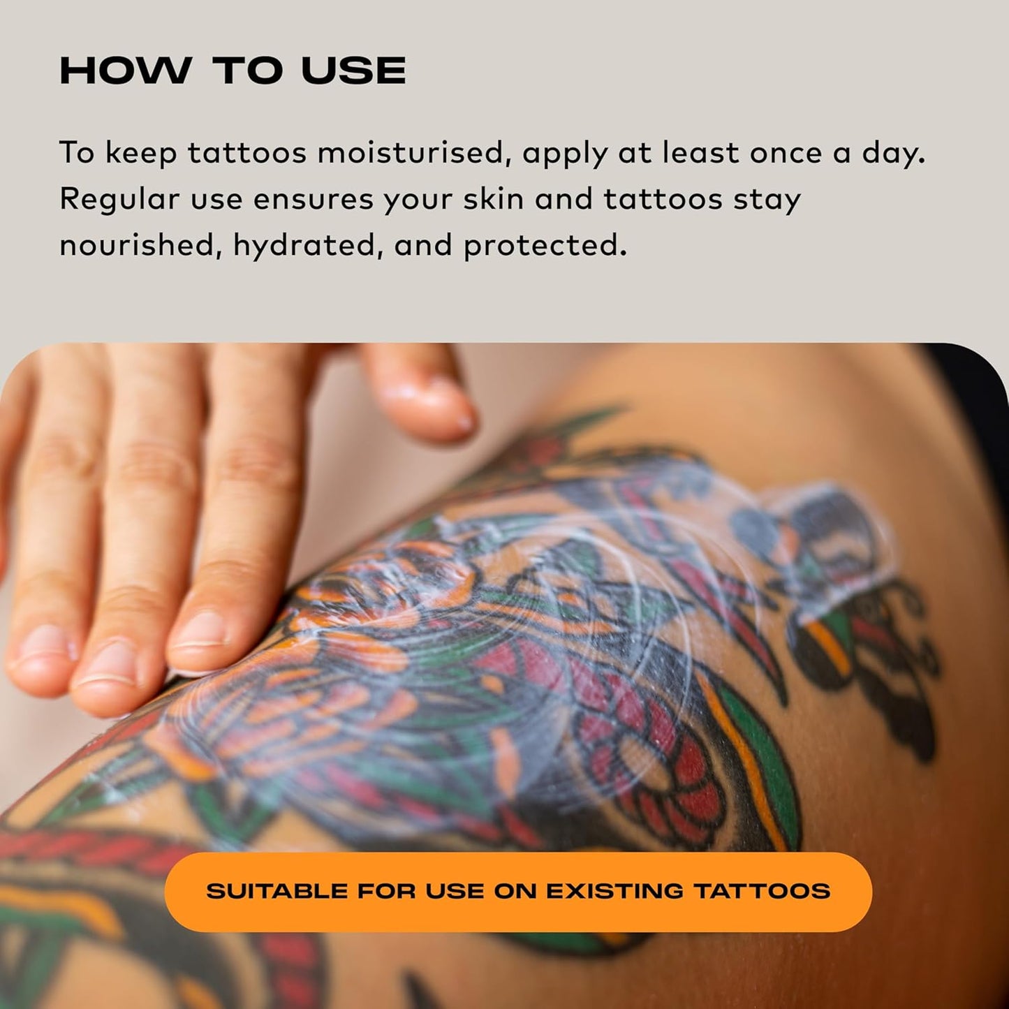 Stories & Ink Tattoo Care | DAILY MOISTURIZER for healed skin - with Advanced UV Ink Protection to Prevent Tattoo Fading, Protects & Hydrates Healed Tattoos, 200 mL / 6.8 Fl Oz