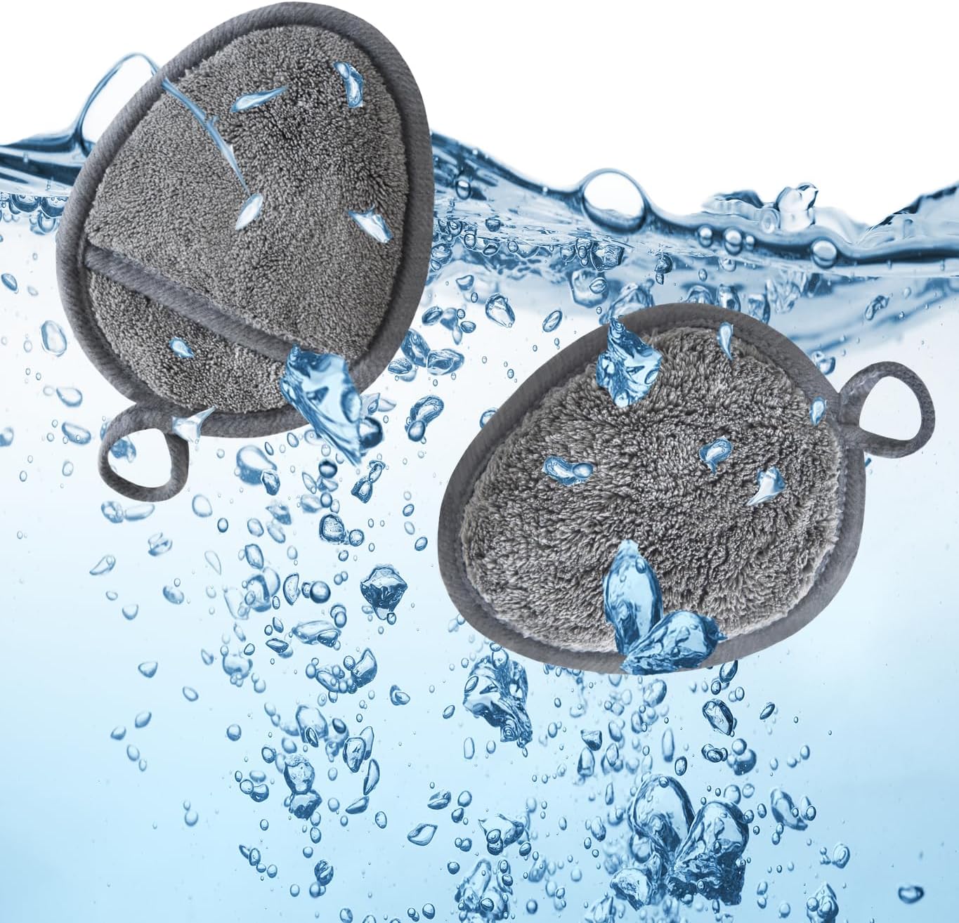 Reusable Makeup Remover Pads Soft Makeup Remover Cloths Washable Facial Makeup Cleansing Pads for Face,Lip,Eyes Grey 12PCS