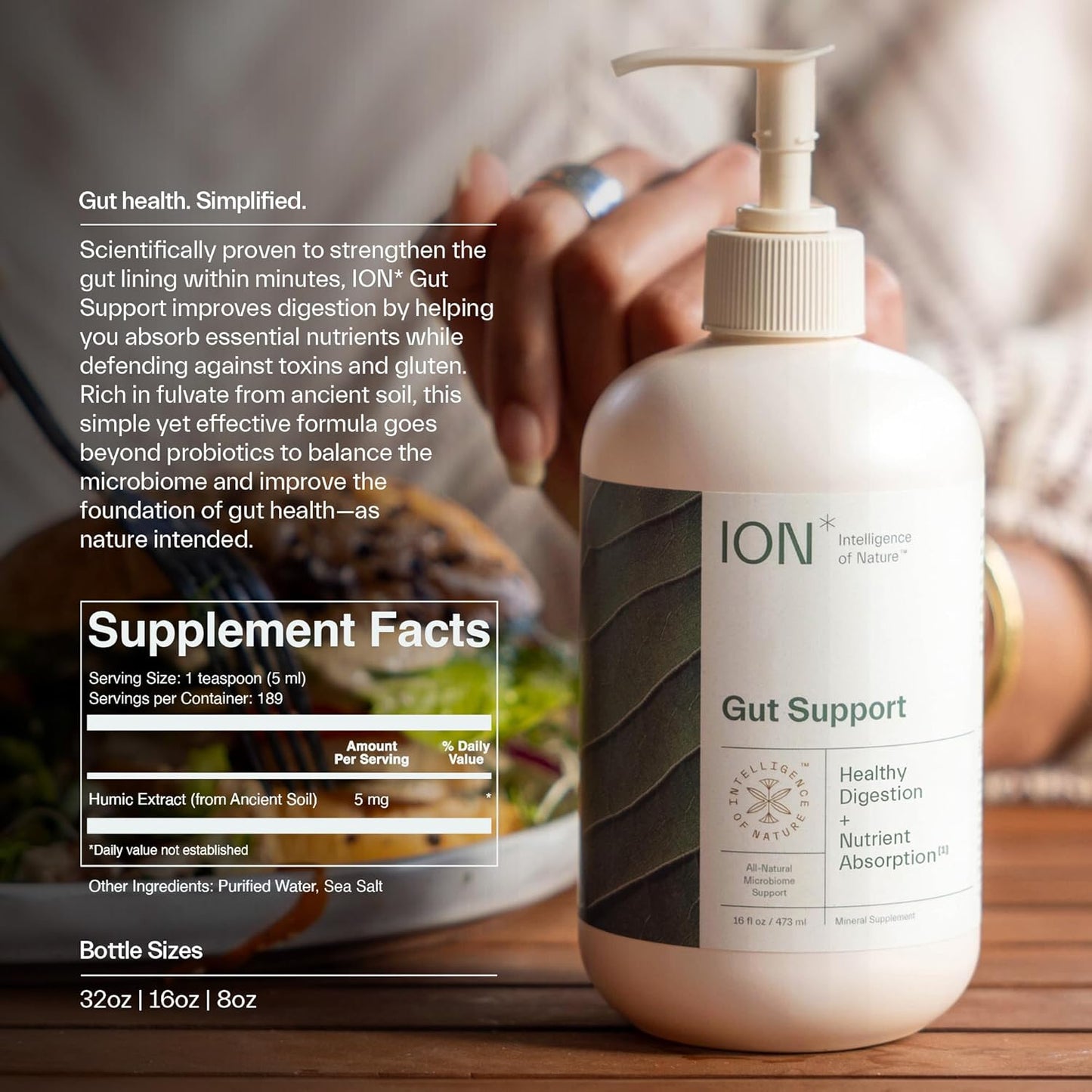 ION* Intelligence of Nature Gut Support Liquid | Promotes Digestive Wellness, Strengthens Immune Function, Alleviates Gluten Sensitivity, Enhances Mental Clarity | 2-Month Supply (32 oz.)