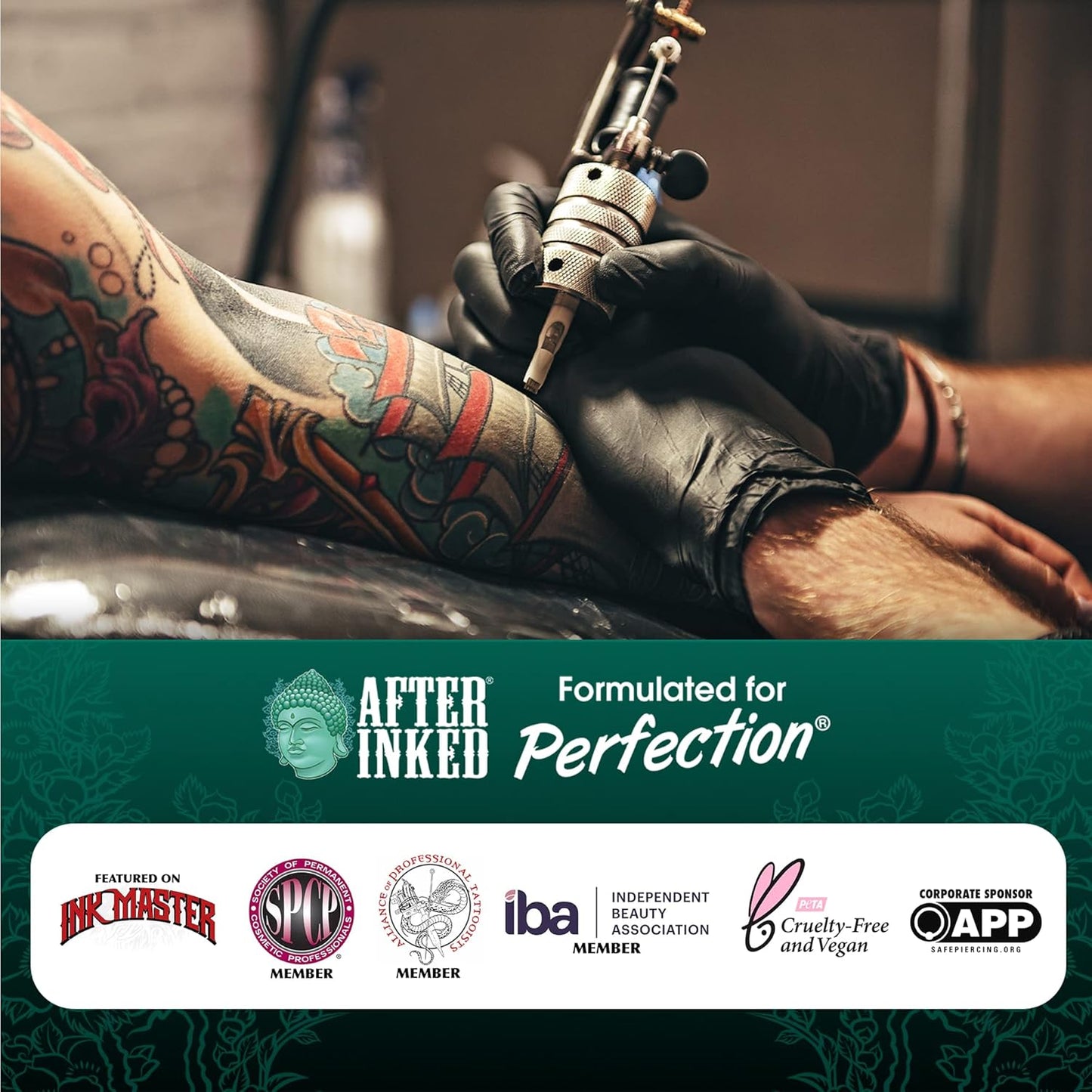 After Inked Tattoo Aftercare Lotion – Moisturizing Balm, As Seen on INK MASTER, Hydrating Cream with Grape Seed Oil, Skin Nourishment & Daily Maintenance, Reclosable Pillow Pack (100-Pack), 7ml