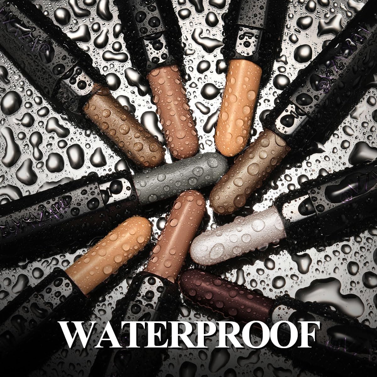 Neutral Brown Eyeshadow Stick Makeup 6PCS Set, Metallic Shimmer Matte Cream Eye Shadow Eyeliner Brightener Pencil Crayon - BROWN LATTE