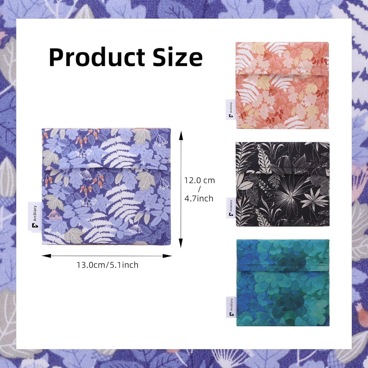 Period Bag for Teen Aged Girls, Portable Sanitary Pad Storage Bag for Teen Pads/Sanitary Napkins/Small Tampons, Feminine Menstrual Cup Pouch (Austere Blue)