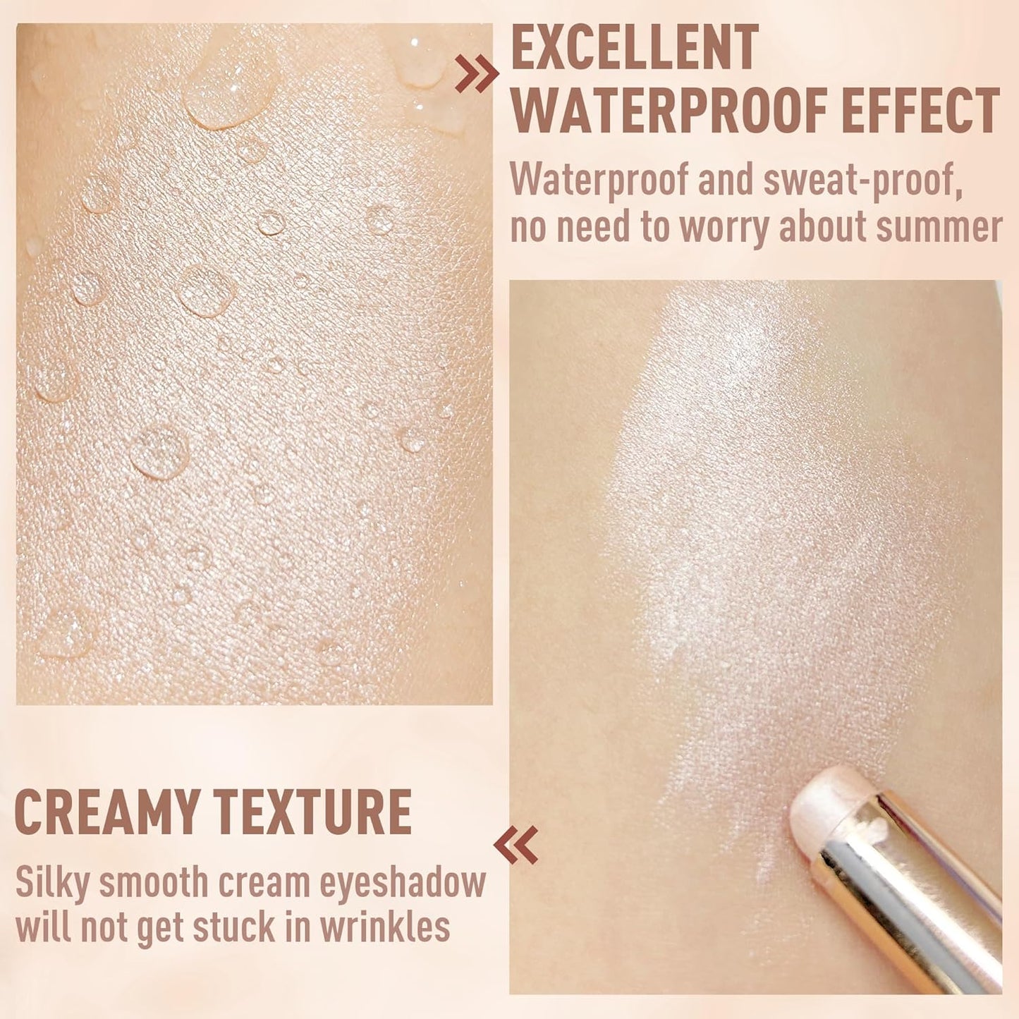 FV Cream Shimmer Eyeshadow Stick,Long Lasting & Waterproof, Multi-Use & High Pigment Eyeshadow Makeup Stick, Pearl Shimmer