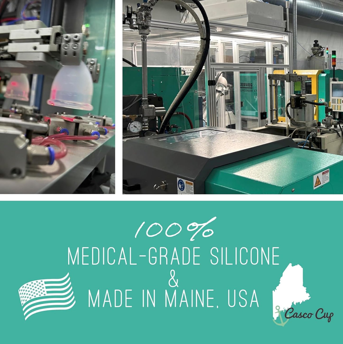 Casco Menstrual Cup & Case - Medical Grade Silicone Period Cup Made in Maine USA, Reusable Menstrual Cup (Mid1 - Mid Cervix)