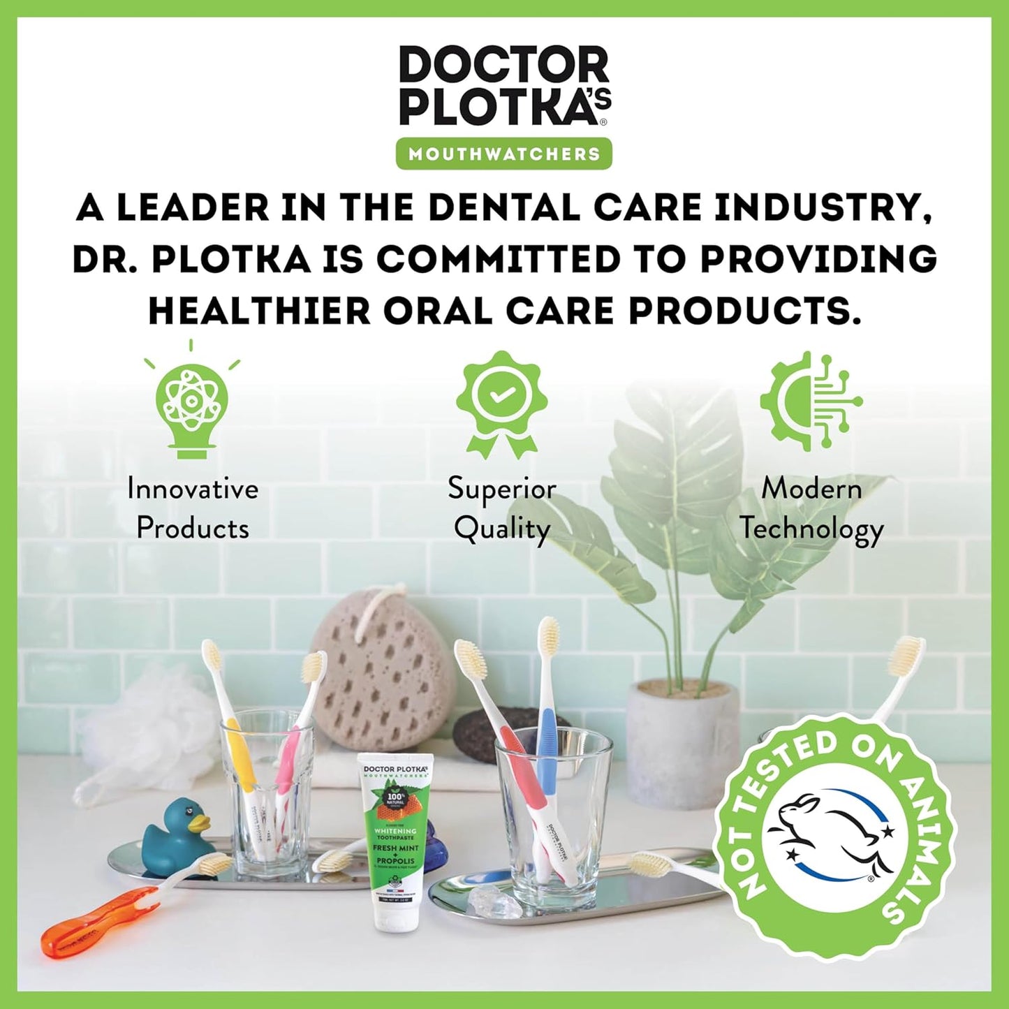 MOUTHWATCHERS Whitening Fluoride Free Naturally Sourced Toothpaste, 3 oz Tube, for Sensitive Teeth and Gums, Organic, SLS Free, Fresh Organic Mint and Propolis, by Dr. Plotka's