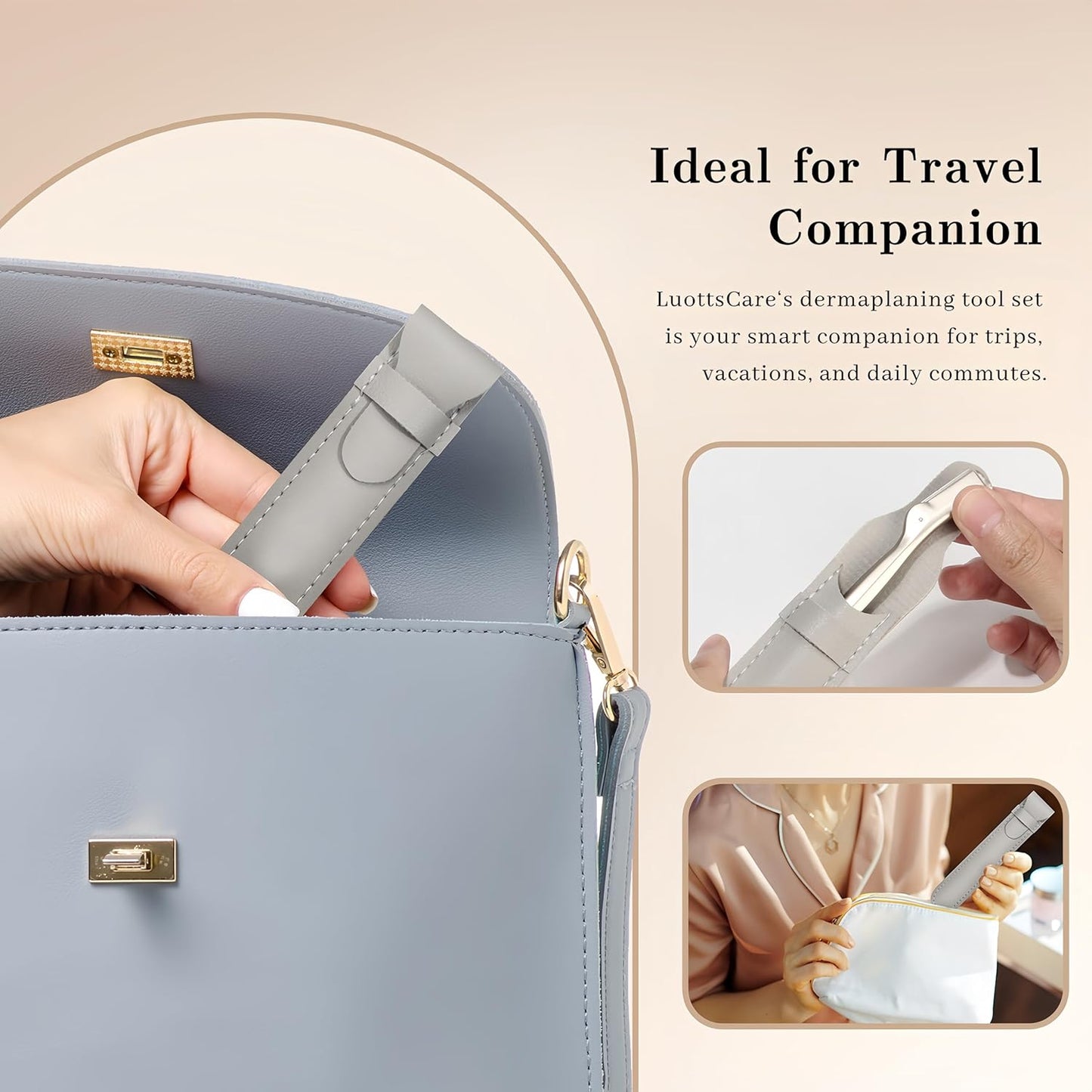 Stainless Steel Eyebrow Razor - Face Razors with Travel Cover & 10 Refill Blades, Eyebrow Brush - Help Exfoliate and Smooth Skin for Eyebrow, Leg, BIKINI, Facial, Beard Remove - S