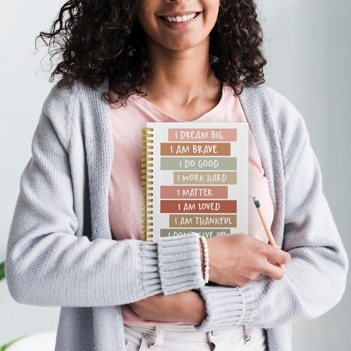 Inspirational Notebook, Positive Affirmations Journal, Daily Affirmations for Women, Inspirational Gifts for Women Girls, Notebooks for Work Note Taking, Spiral Notebook 5.5x8.3 with 164 Pages