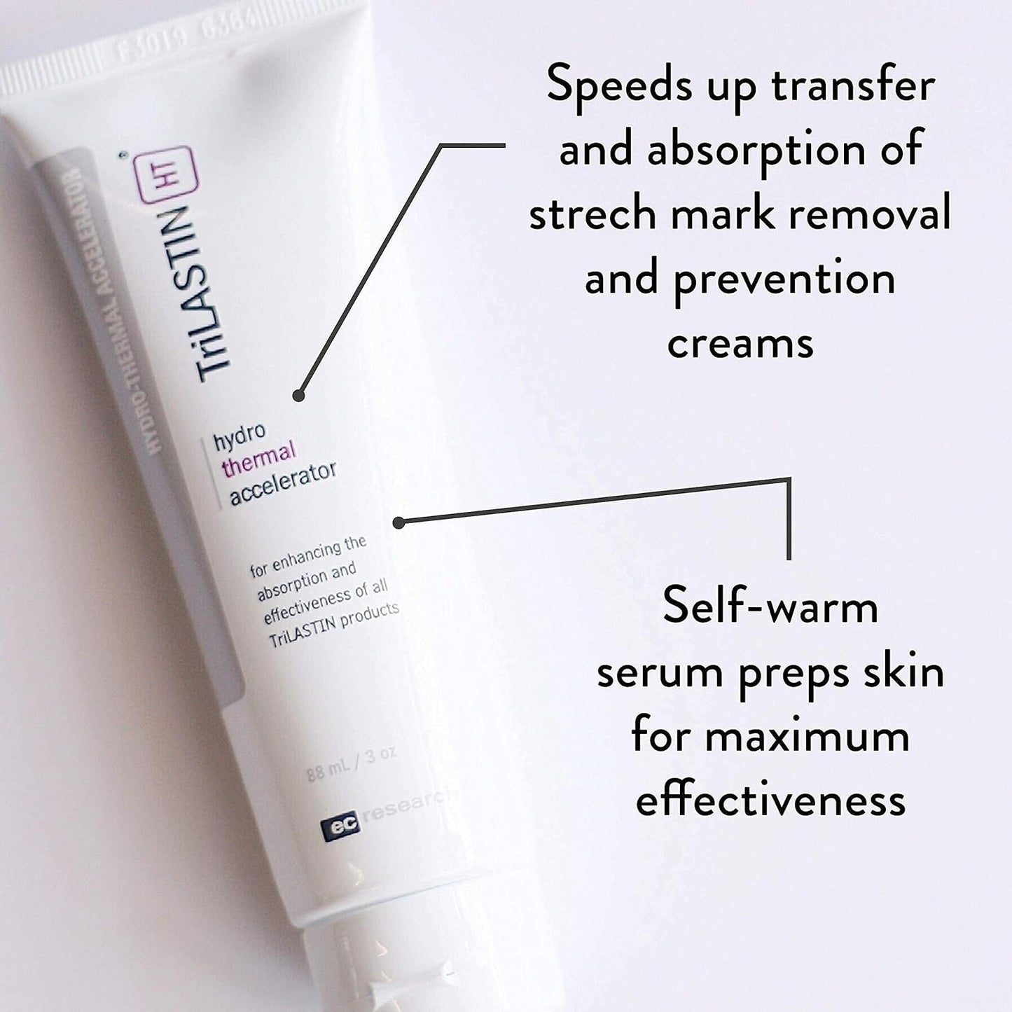 TriLASTIN Maternity Stretch Mark Prevention Cream (4oz) Bundle with Hydro-Thermal Accelerator (3oz) | Pregnancy Must-Have | Safe and Hypoallergenic Gift for First-time Moms | 1 Month Supply