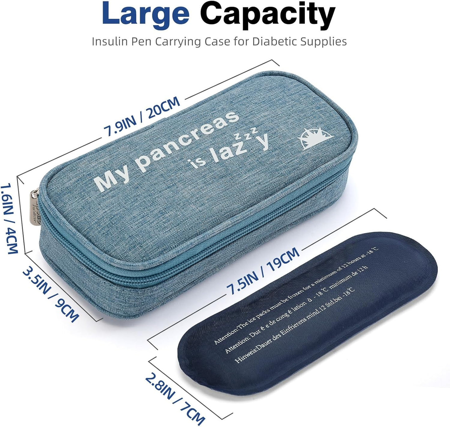 apollo walker Insulin Cooler Travel Case Diabetic Medication Cooler with Ice Packs and Insulation Liner Insulin Cooler Travel case TSA Approved