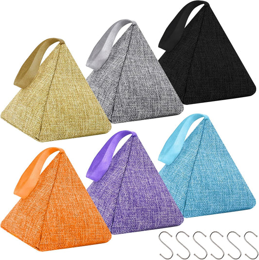 Charcoal Air Purifying Bags 6 Pack×200g Bamboo Charcoal Bags Odor Absorber, for Car Air Fresheners, Odor Eliminator for Home,Shoe Deodorizer - Colorful-Activated Charcoal Odor Absorbers