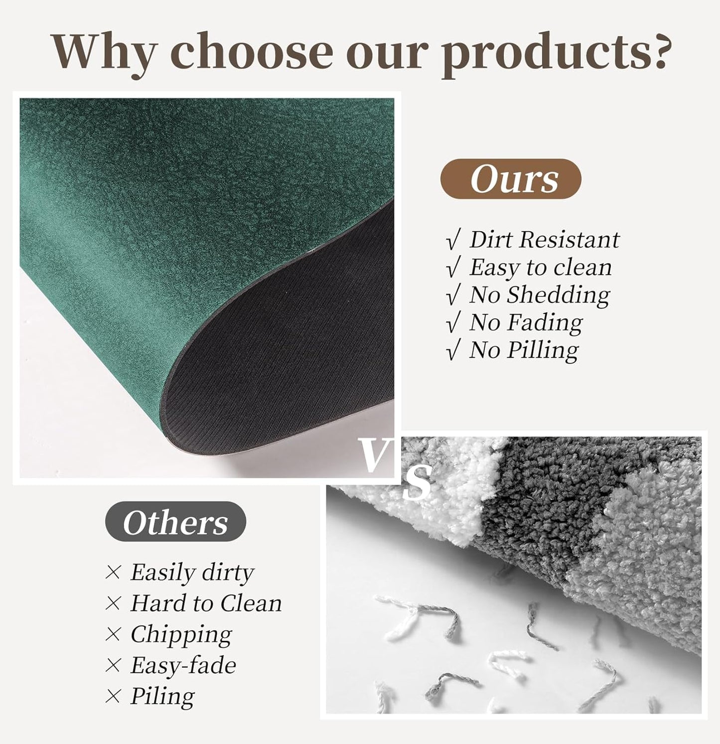 Bath Mat Rugs 24x17 - Diatomaceous Earth Bath Mat Quick Dry Absorbing Bathroom Rugs Rubber Non Slip Thin Bathroom Mat Fit Under Door, Bath Mats for Bathroom Floor, Tub and Shower, Sink, Dark Green