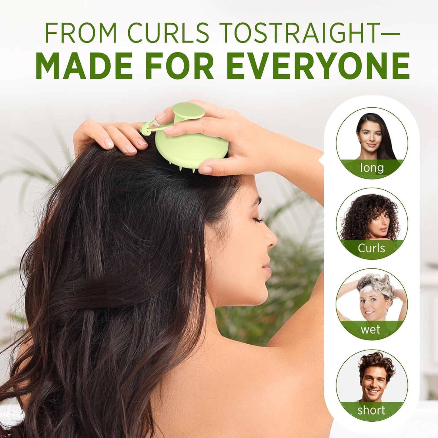 Roycederm Scalp Massager Brush Hair Scrubber – Soft Silicone Shampoo Brush for Scalp Care, Itchy Relief & Deep Cleansing – Ideal for Dandruff, Seborrheic Dermatitis & Scrub Use