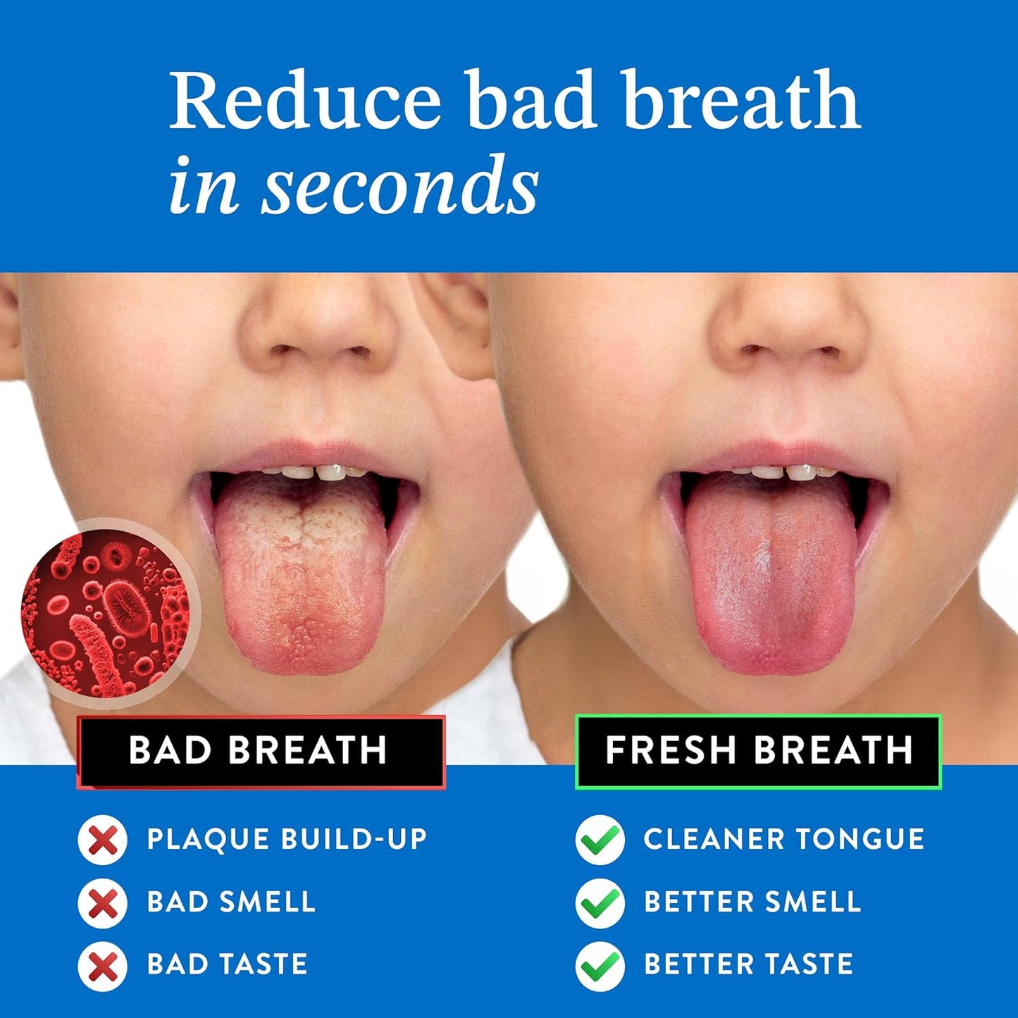 Mouthology Tongue Scraper for Kids (2 Pack), Stainless Steel Tongue Cleaner (Reduce Bad Breath), Metal Tongue Scrubber for Children, Improve Oral Health