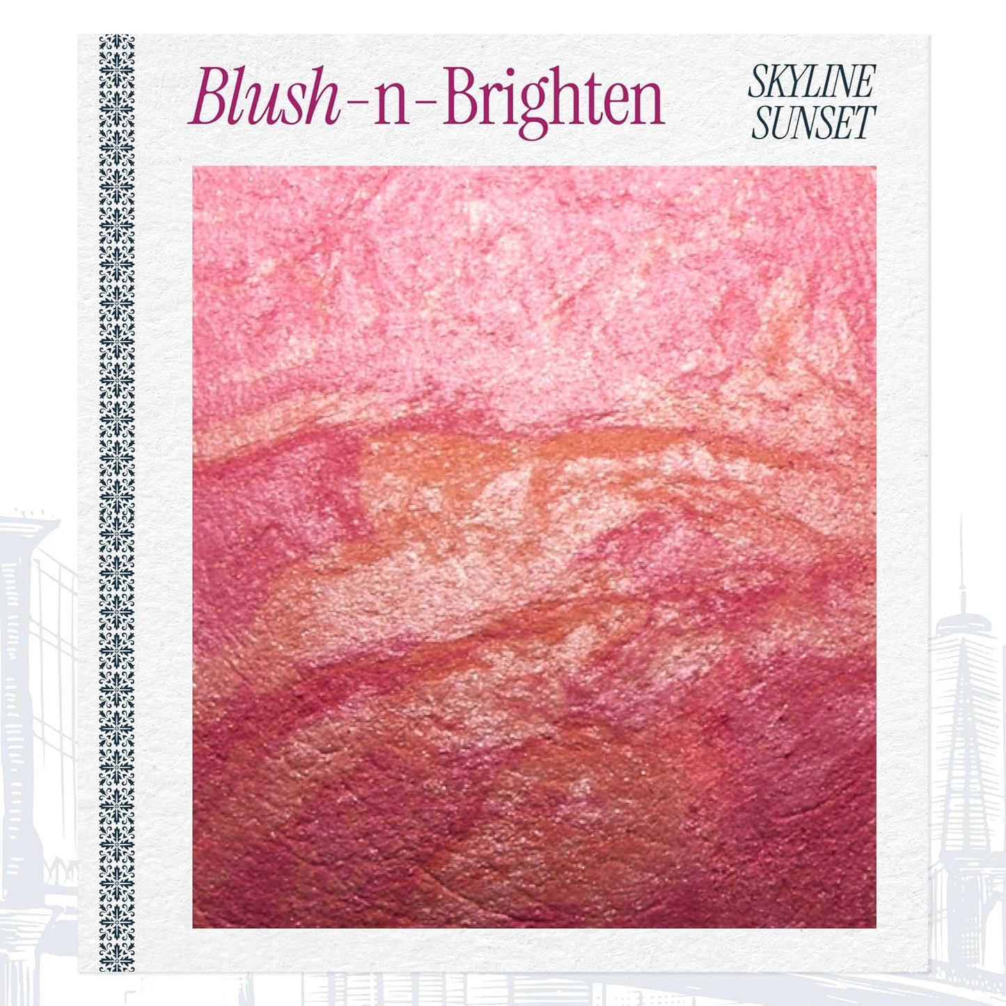 LAURA GELLER NEW YORK Limited-Edition Baked Blush-n-Brighten Marbleized Blush Boxed Set | New Skyline Sunset Pink Shade