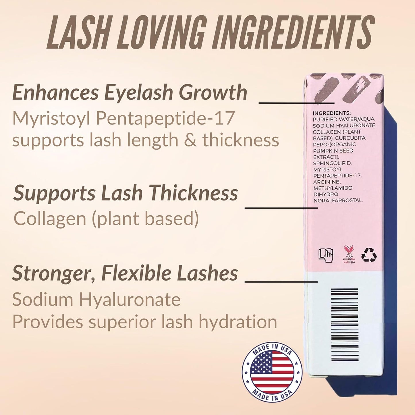 LeVaye Cosmetics Show Lash Eyelash Serum for Longer, Thicker, Gorgeous Looking Lashes, Cruelty Free Lash Serum