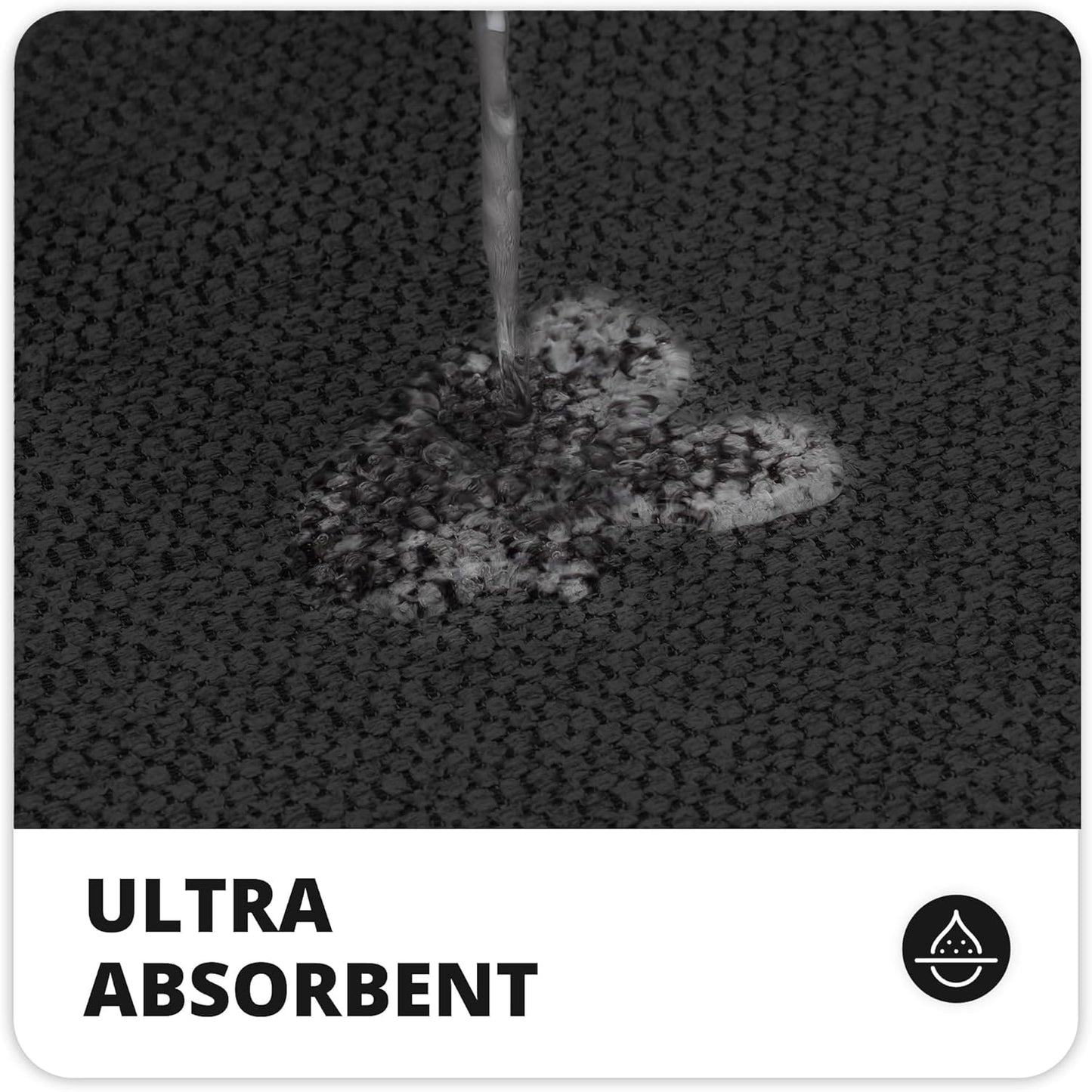 Bath Mat,Ultra Thin Bathroom Runner Rugs,Large Bath Mats for Bathroom,Quick Dry,Non-Slip,Machine Washable,Low Pile,Bath Rug,Shower Outside,Sink,Home Decor Accessories.Black,1'5"x2'11"(17x35inch)