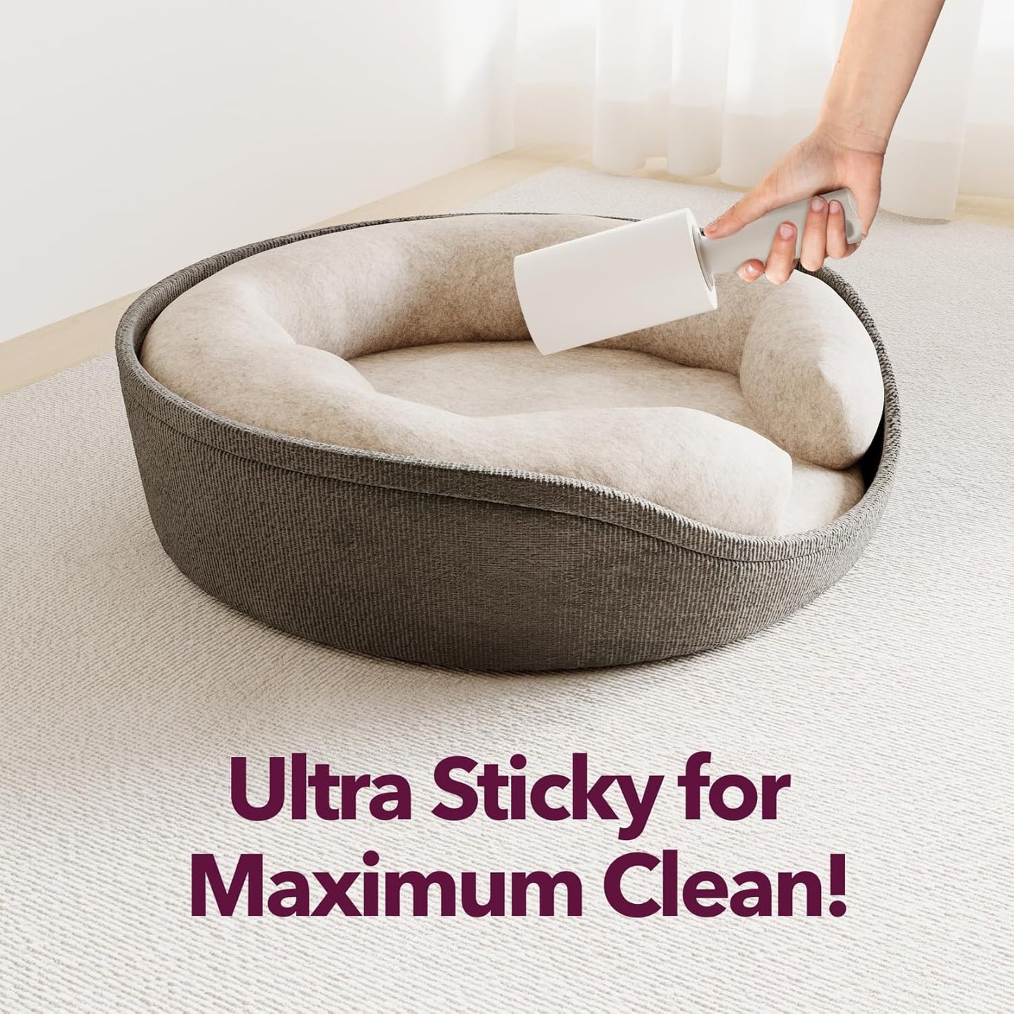 MEIQIHOME Lint Rollers for Pet Hair Extra Sticky, 440 Sheets Value Set Lint Roller with 2 Upgraded Handles, 4 Rollers Portable Pet Lint Remover for Clothes, Furniture, Carpet, Dog & Cat Hair Removal