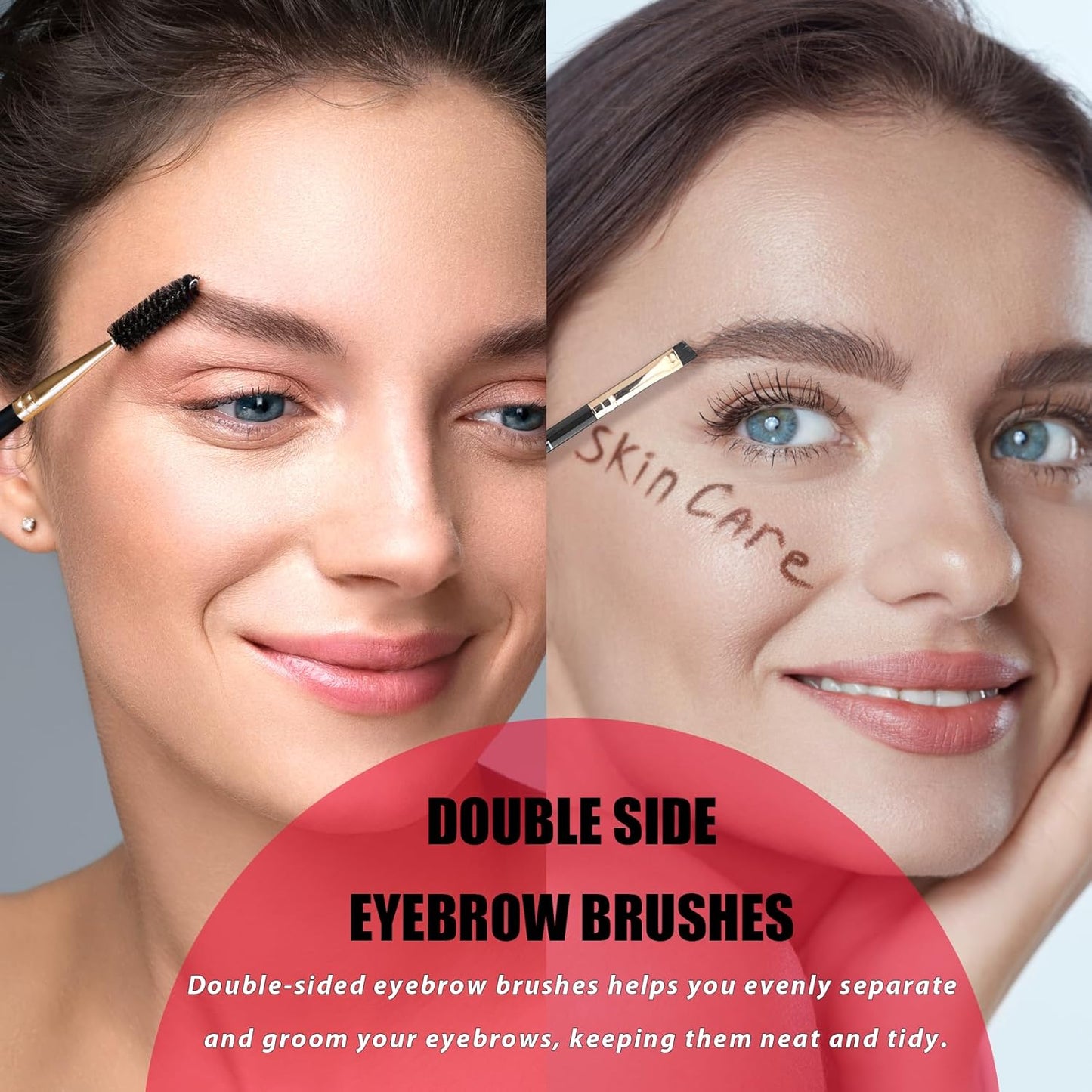 Eyebrow Trimmer Kit, 7 in 1 Eyebrow Scissors, Tweezer, Razor, Gromming Scissors Brush for Women Men, Gifts for Stocking Stuffers - White