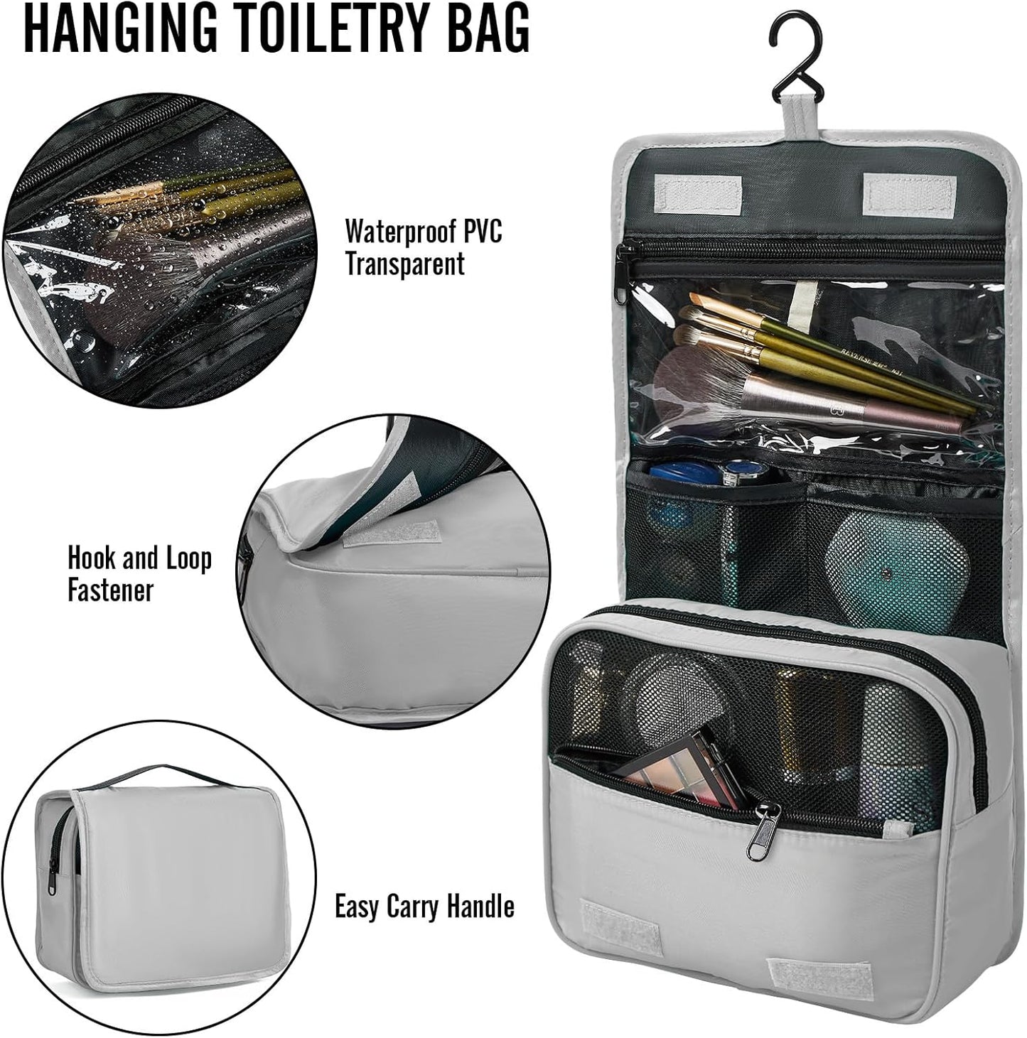 Veken 8 Set Packing Cubes for Travel Essentials, Suitcase Organizer Bags in 4 Sizes, Carry-On Luggage Accessories with Large Laundry & Hanging Toiletry Bag, Must-Have for Airplane, Road Trip & Camping