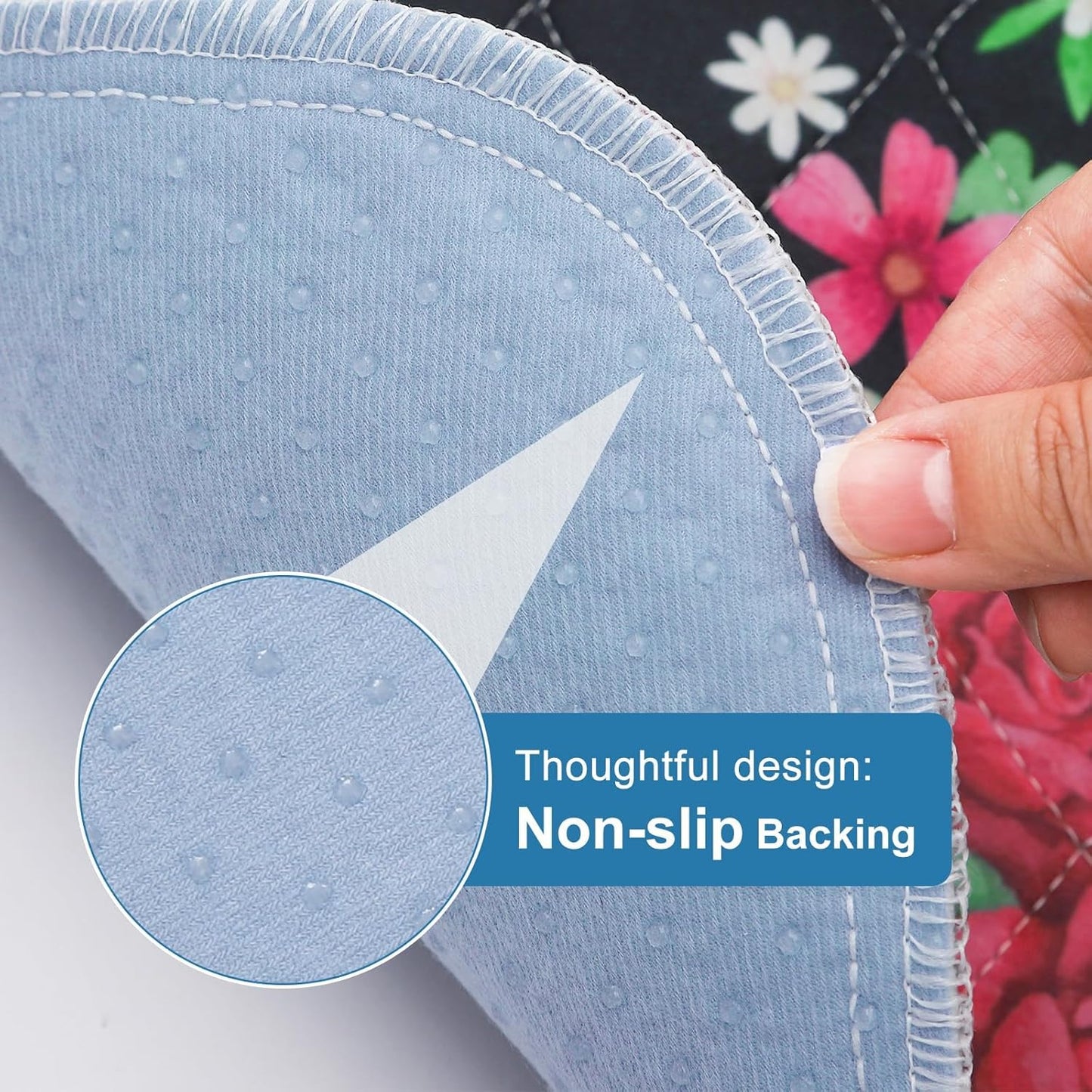 OUTCREATOR® Washable Bed Pads 34" x 36" (Pack of 4), Incontinence Mattress Protector, Anti-Slip Waterproof Underpads for Adults Kids Elderly Pets, Absorbency & Reusable Bedwetting Pads (Red Flower)