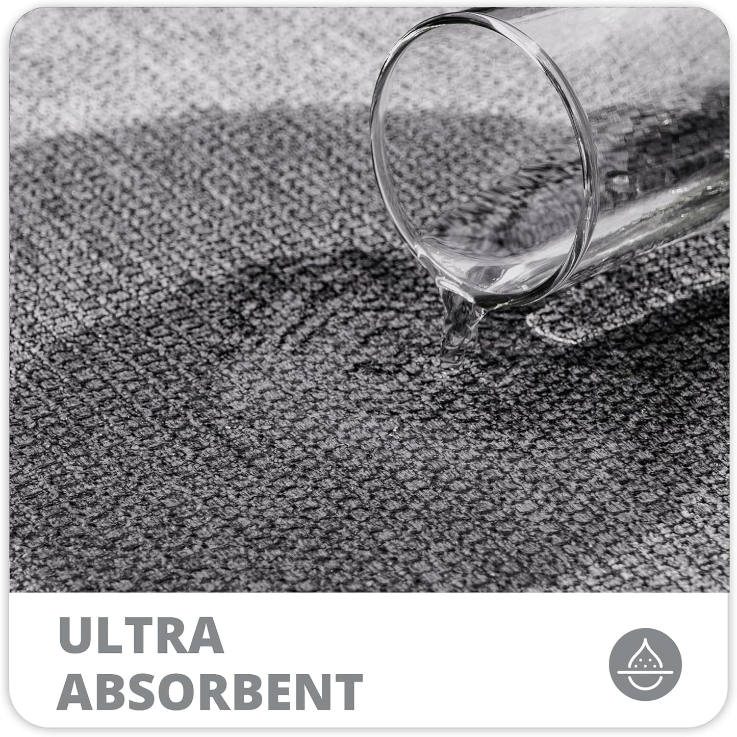 Bath Mat,Ultra Thin Bathroom Runner Rugs,Large Bath Mats for Bathroom,Quick Dry,Non-Slip,Machine Washable,Low Pile,Bath Rug,Shower Outside,Sink,Home Decor Accessories.Grey,2'x5'(24x60inch)