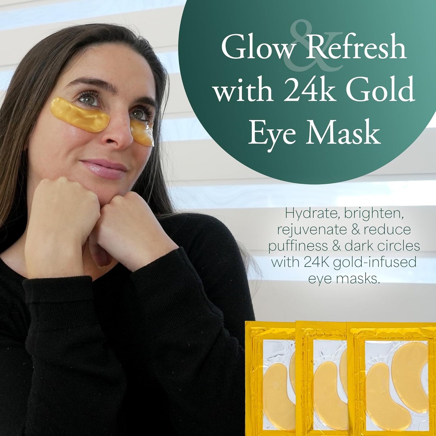 The Early Riser Self Care Kit - Includes Steam Eye Mask, Aromatherapy Shower Steamers, 24K Gold Eye Masks, Eucalyptus Mint Sugar Scrub - Morning Relaxation & Self Care Gifts for Women