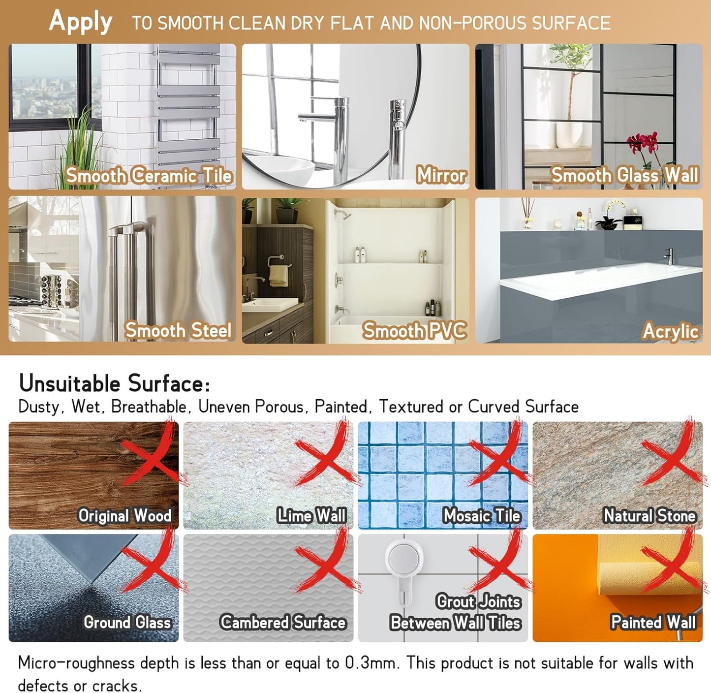 LEVERLOC Shower Caddy Suction Cup, Shower Organizer Removable Bathroom Shelf, Storage Suction Powerful Max Hold 22lbs Bathroom Caddy Waterproof Holder, White