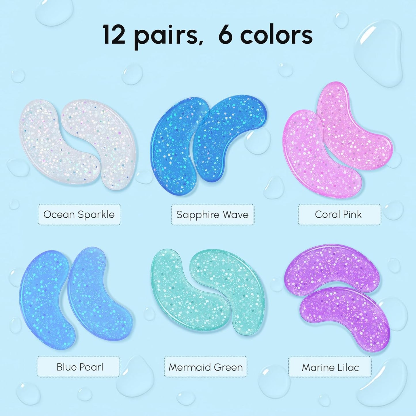 MAREE Eye Gels - Pads Under Eye Patches for Puffy Eyes and Dark Circles with Collagen & Hyaluronic Acid - Anti Wrinkles Under Eye Masks Skincare Treatment for Puffiness & Bags - Parches Para Ojeras