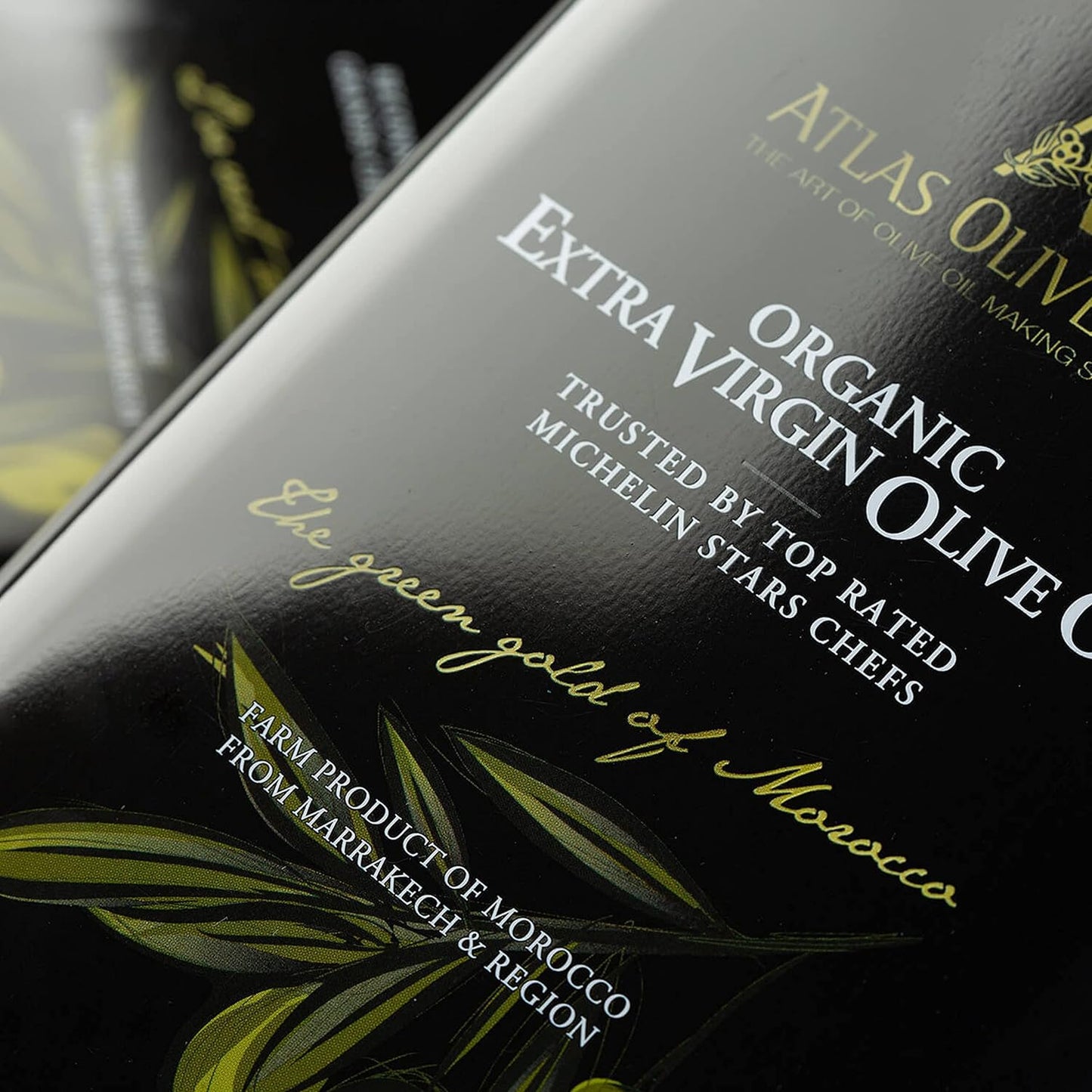 Atlas 3 LT Organic Cold Press Extra Virgin Olive Oil with Polyphenol Rich from Morocco|Newly Harvested Unprocessed from One Single Family Farm | Moroccan EVOO Trusted by Award-Winning Chefs