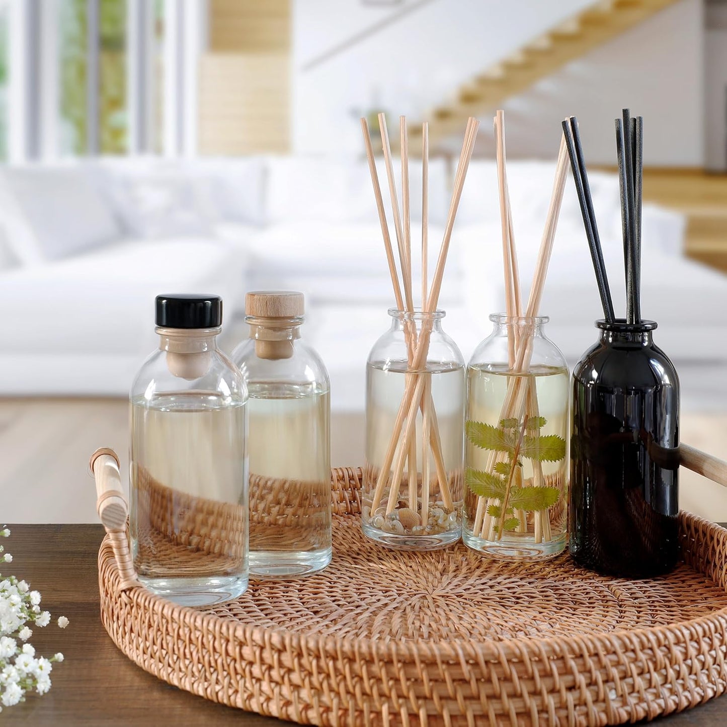 Urban Naturals Reed Diffuser Oil Refill, Oud & Citrus Diffuser Oils with Oud, Cedar, Citrus, Amber, 4 oz + Free Reed Sticks, Made in The USA