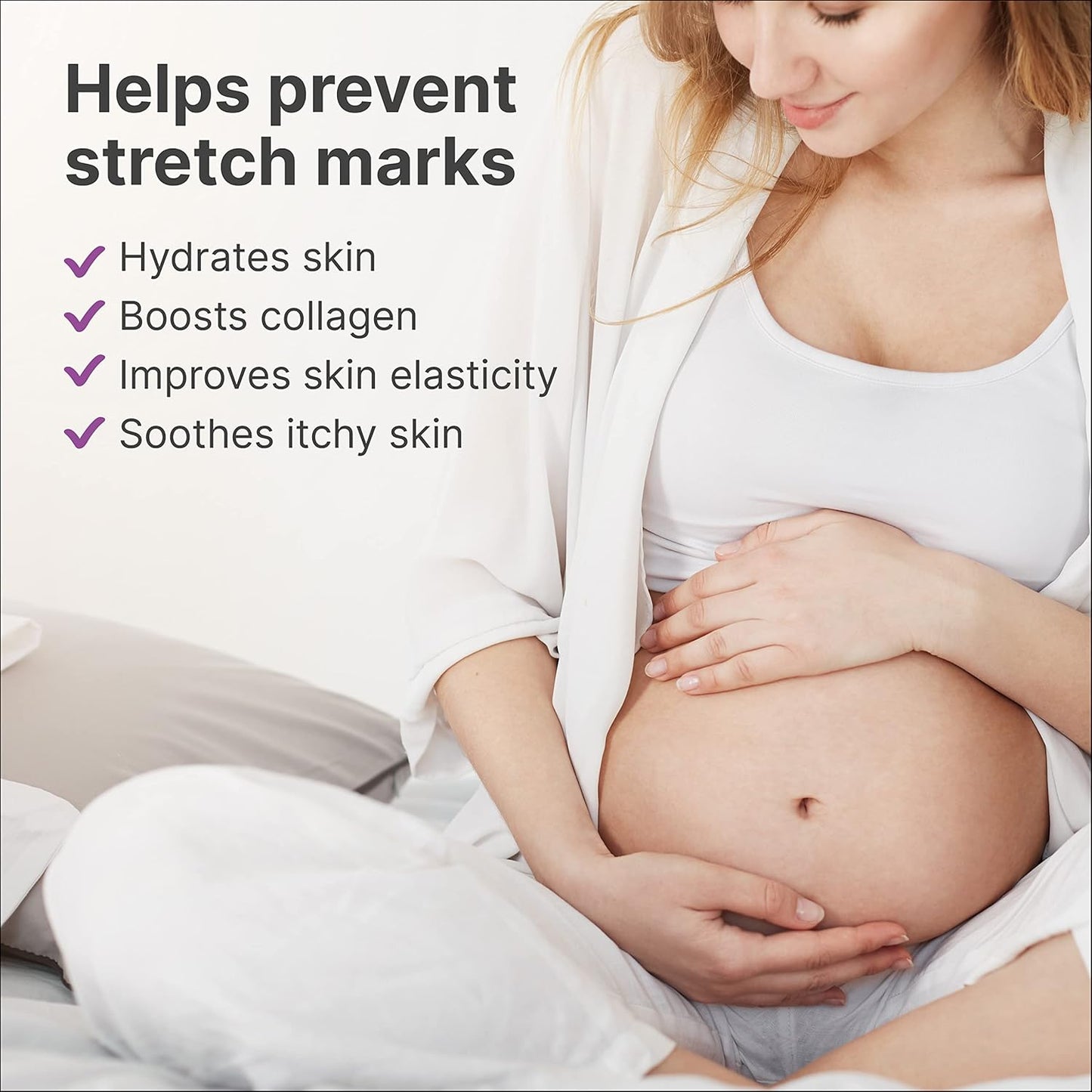 TriLASTIN Maternity Stretch Mark Prevention Cream - 4 Fl Oz Each, 2 Pack - Hypoallergenic & Paraben Free Pregnancy & Postpartum Skincare - Prenatal Formula to Prevent Marks & Baby Essentials