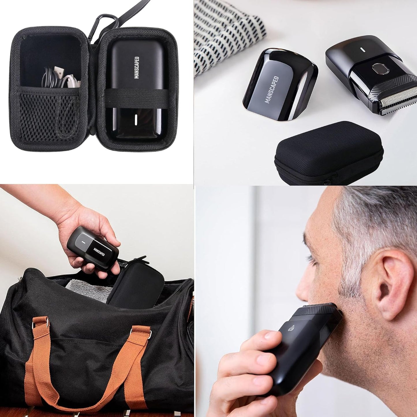 Hard EVA Carrying Case Compatible with MANSCAPED The Handyman Compact Face Shaver,Men’s Facial Hair Groomer Storage case (Hair Groomer)