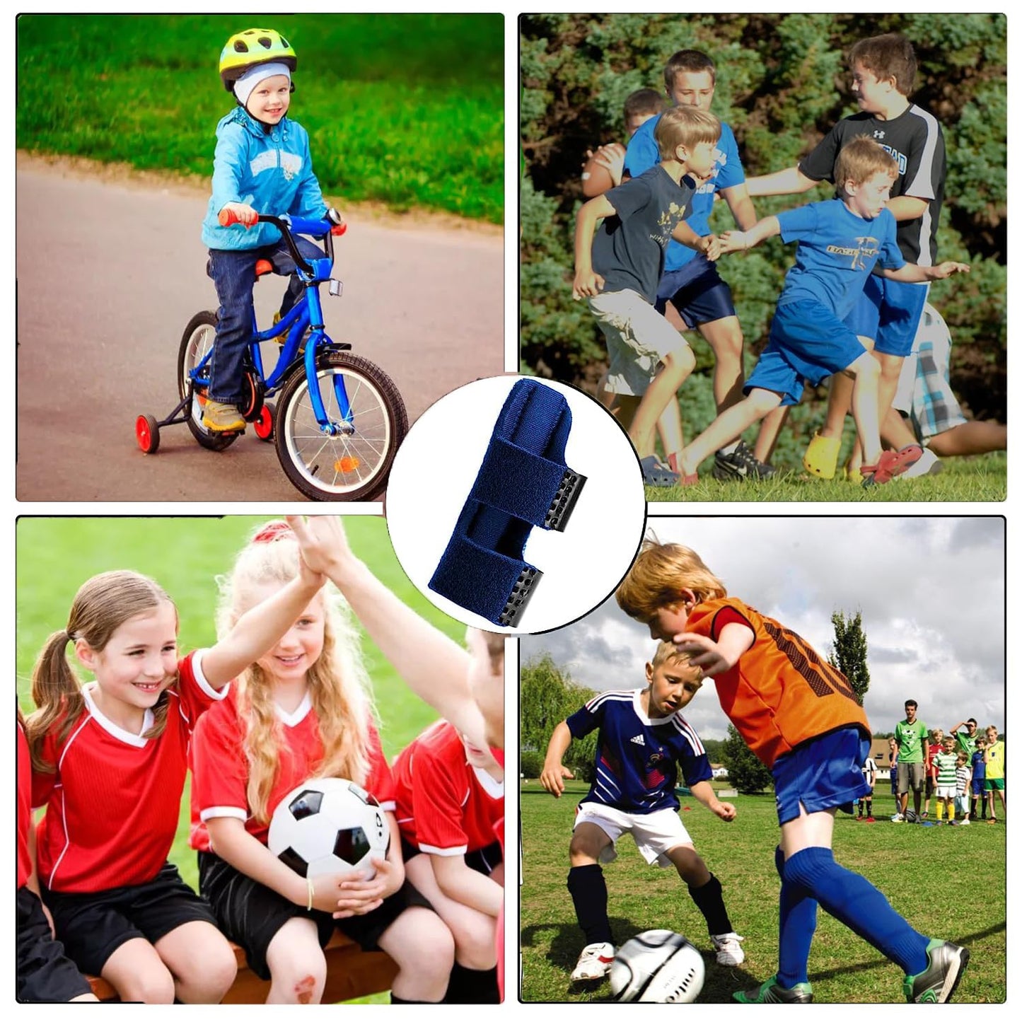 Finger Splint for Kids,4PCS Finger Straightener Finger Support Adjustable Finger Protectors Sleeves for Kids and teen-agers Broken Fingers Straightening Arthritis Knuckle Immobilization