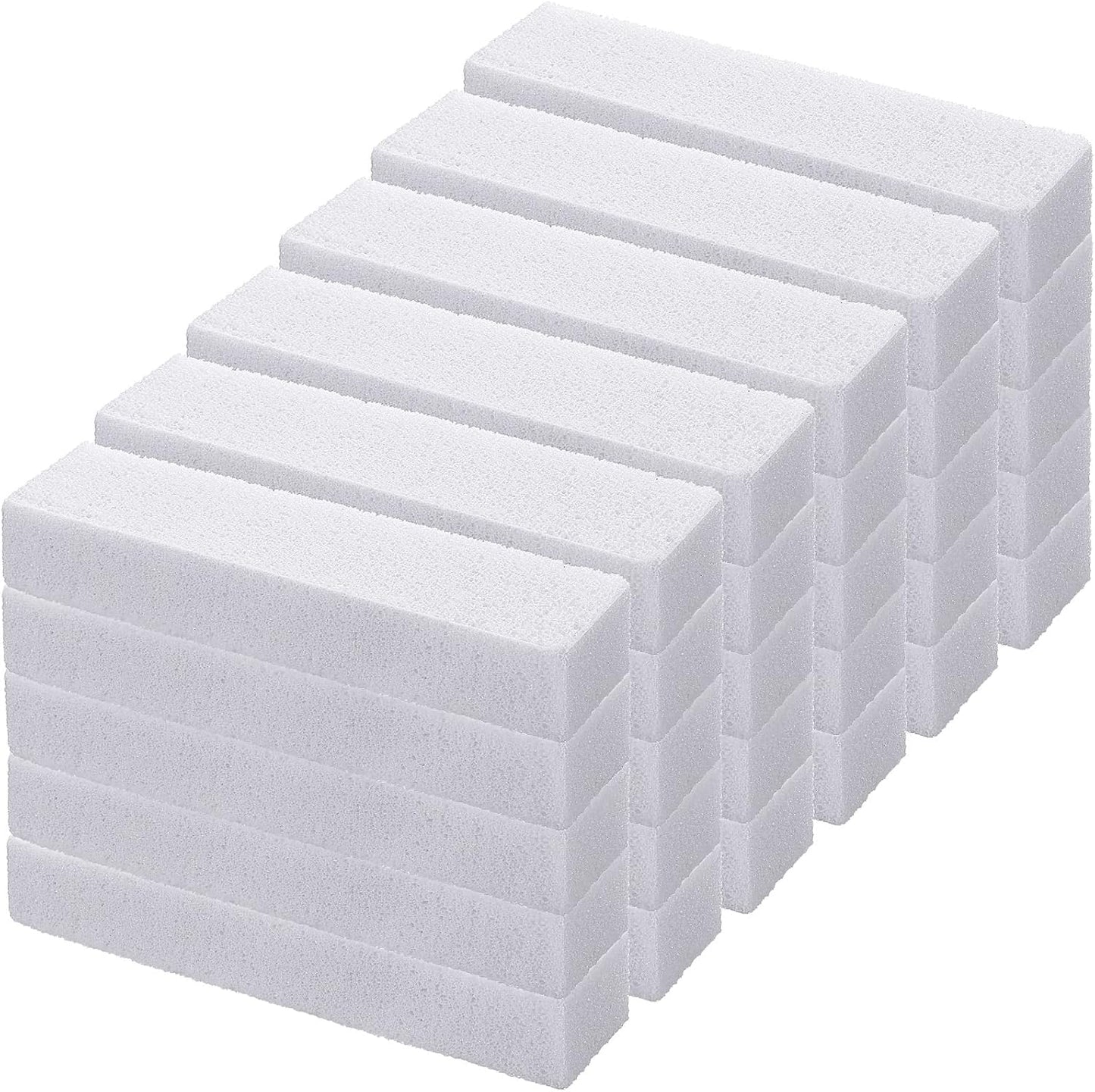 Norme 30 Pack Pumice Stones for Toilet Bowl Cleaning Scouring Pad Pumice Stick Cleaner for Cleaning Toilets, Bathtubs, Grills, Kitchen, Swimming Pools, Sinks, 5.9 x 1.4 x 0.9 Inch(White)