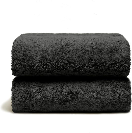 Italic Ultraplush 100% Australian Cotton Bath Sheets - Set of 2 Luxury Extra Large Heavy Duty Bath Sheets, 800GSM Plush and Absorbent, Bath Sheets for Hotels, Bath, Gym & Spa (Charcoal)