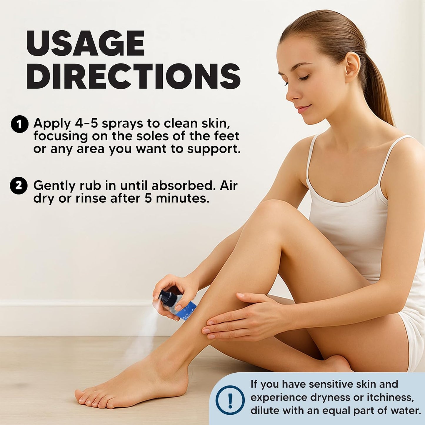 Pure Magnesium Oil Spray – 4oz (Single) Organic USP Grade, Topical Magnesium Spray for Feet, Leg Cramps, Weight Management, Aceite de Magnesio, Natural Salt & Ancient Minerals – Made in The USA