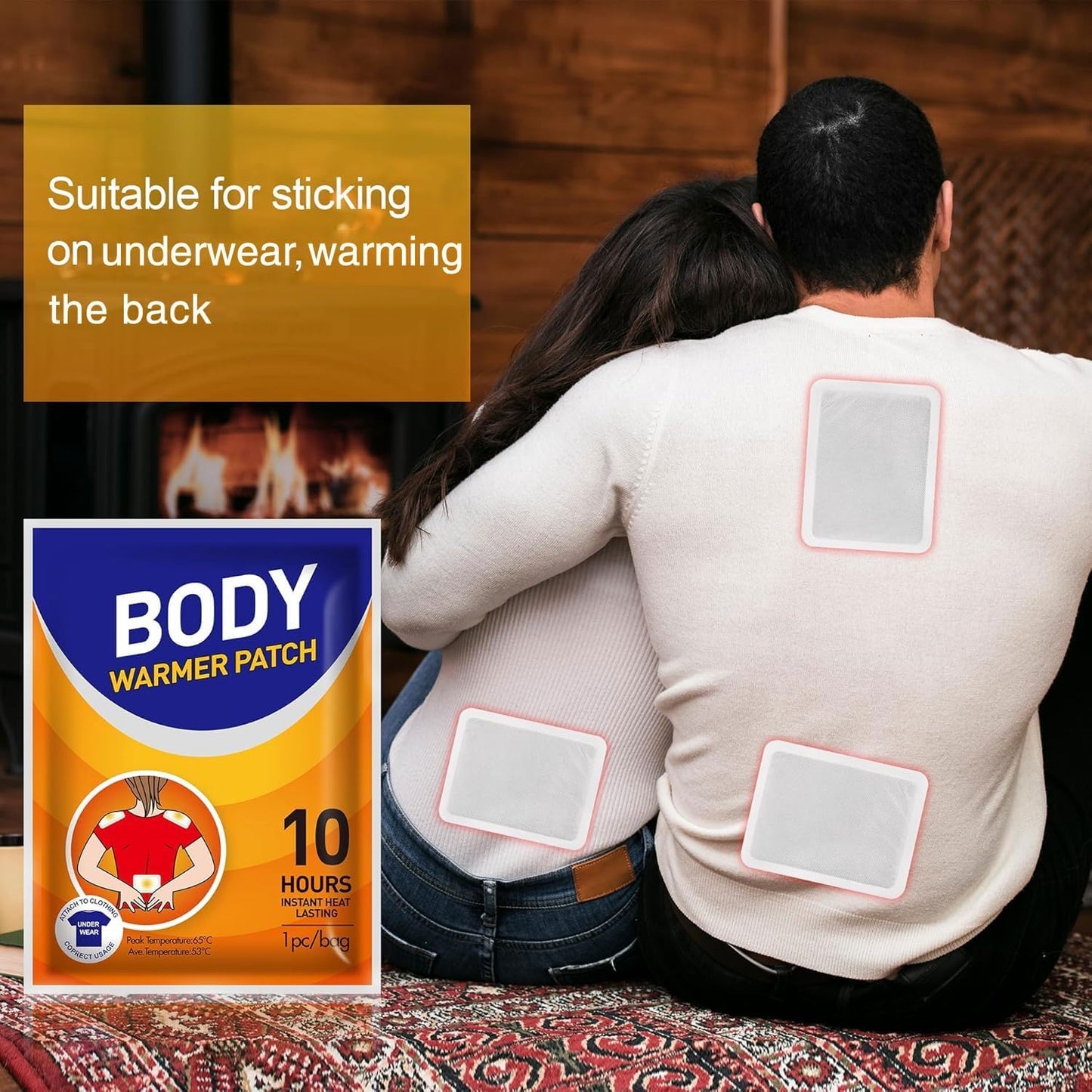 Body Warmers Heat Patches, Adhesive Heating Patches Disposable, Portable Instant Hot Packs Lasting up to 10 Hours, Travel Size Heat Pads on Cruise- 60 Packs