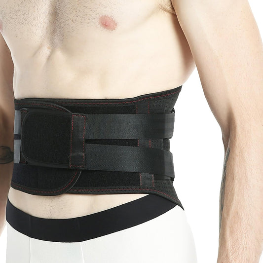 NeoTech Care Back Support Belt - Breathable & Adjustable Lower Back Brace - Double Pull Compression Straps (Black, Size S)