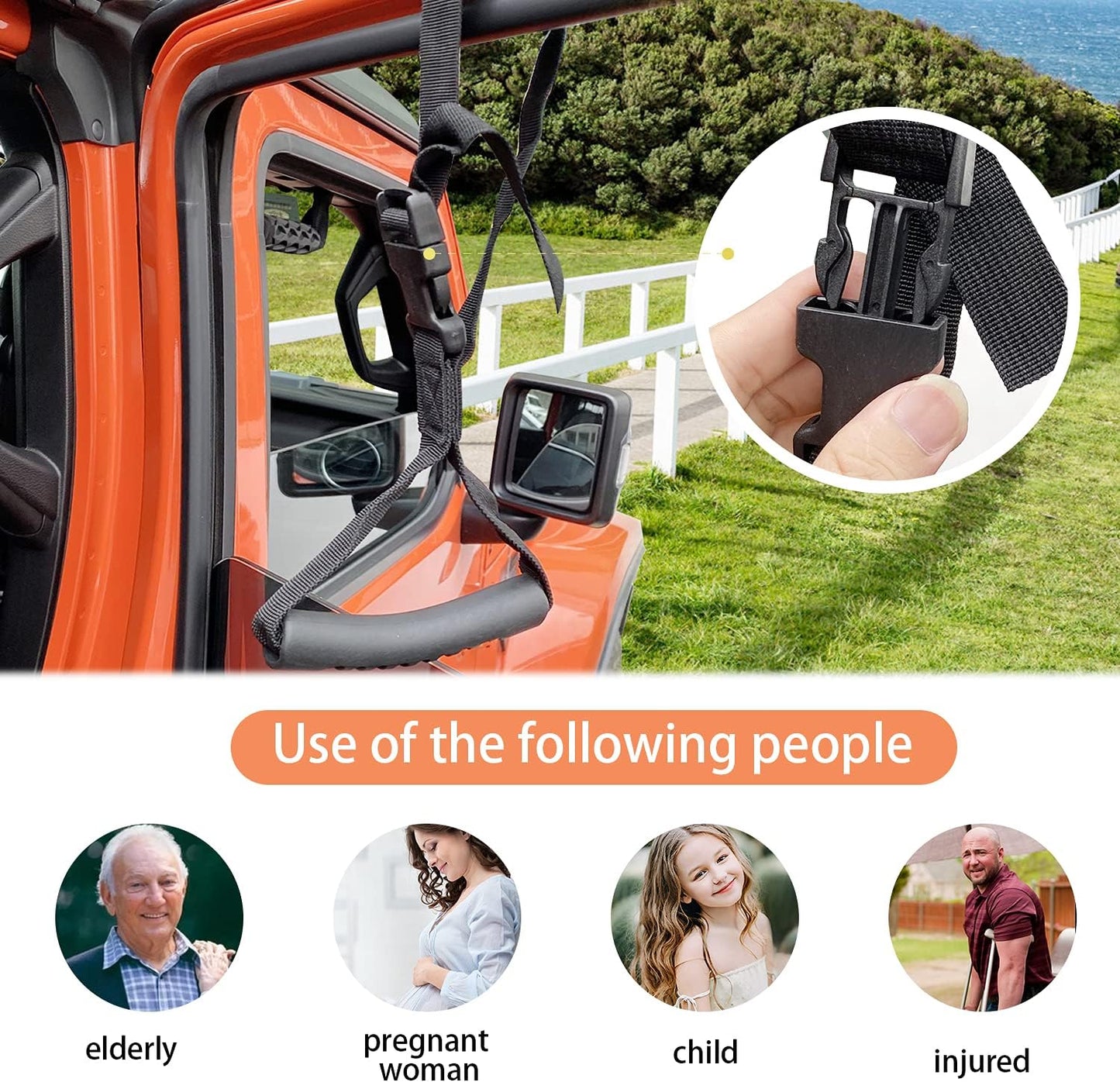 Bentolin Hand Handle Adjustable Standing Safety Handle Suitable for Elderly and Assistance- Disability Help (Black)