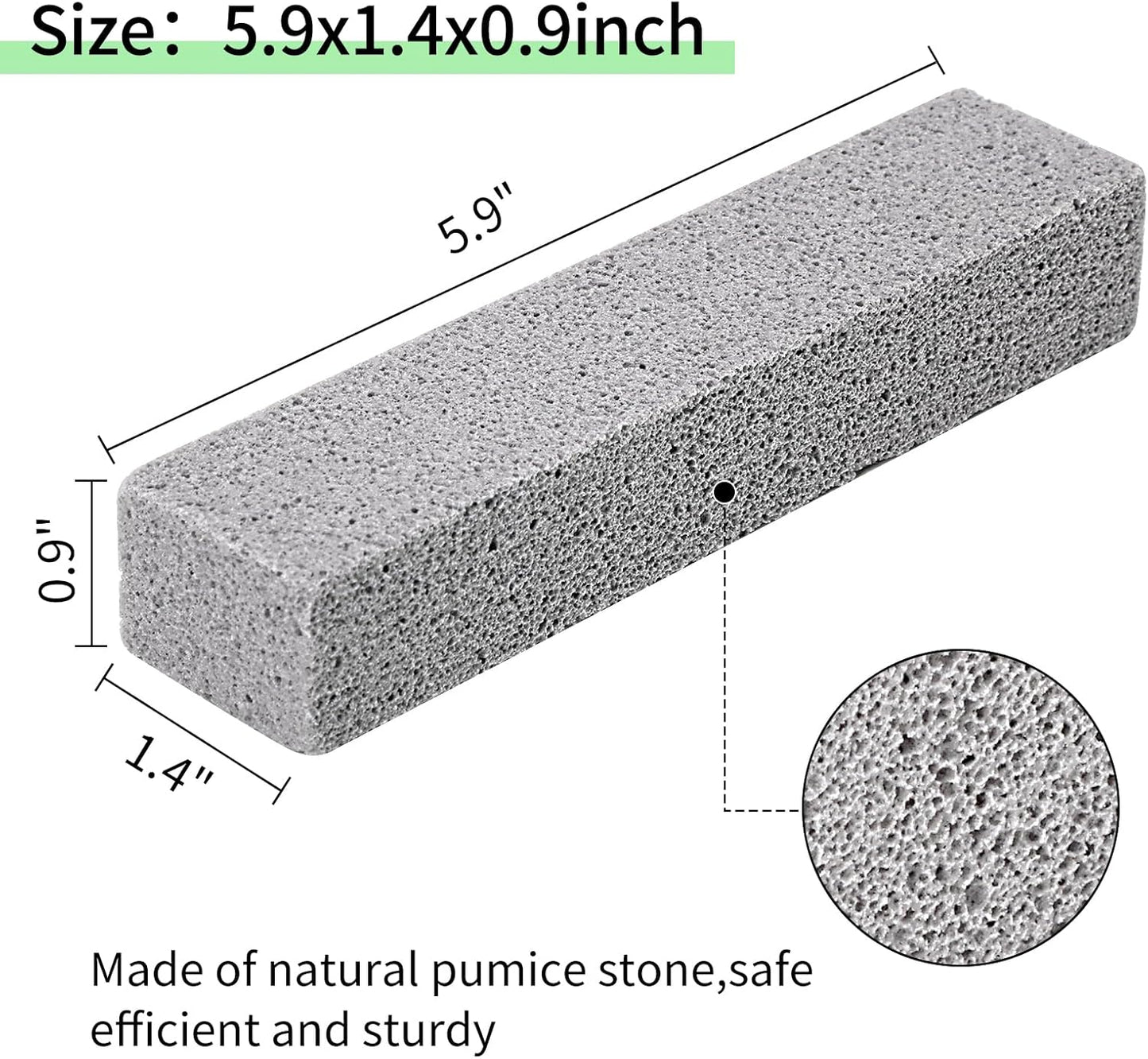 25 Pieces Pumice Stone Toilet Bowl Cleaner, Pumice Scouring Stick Remove Hard Water Ring in Toilet, Pumice Stones for Cleaning, Household, Bath, Kitchen, Pool (5.9 x 1.4 x 0.9 Inches)