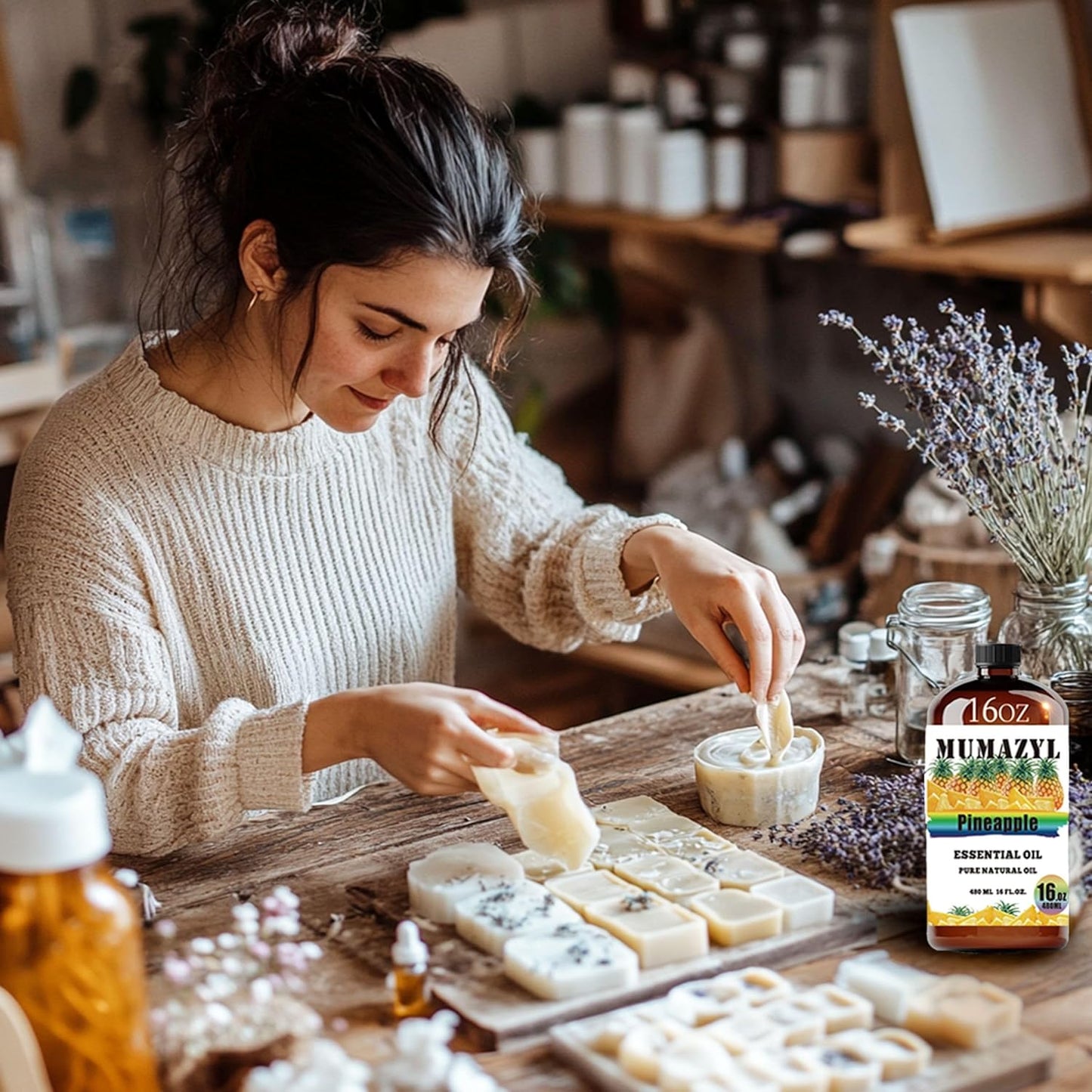 Pineapple Essential Oil, Pineapple Oil 16 Fl Oz 480ML for Diffuser Humidifier Yoga Cleaning DIY Candle Soap Making Essential Oils