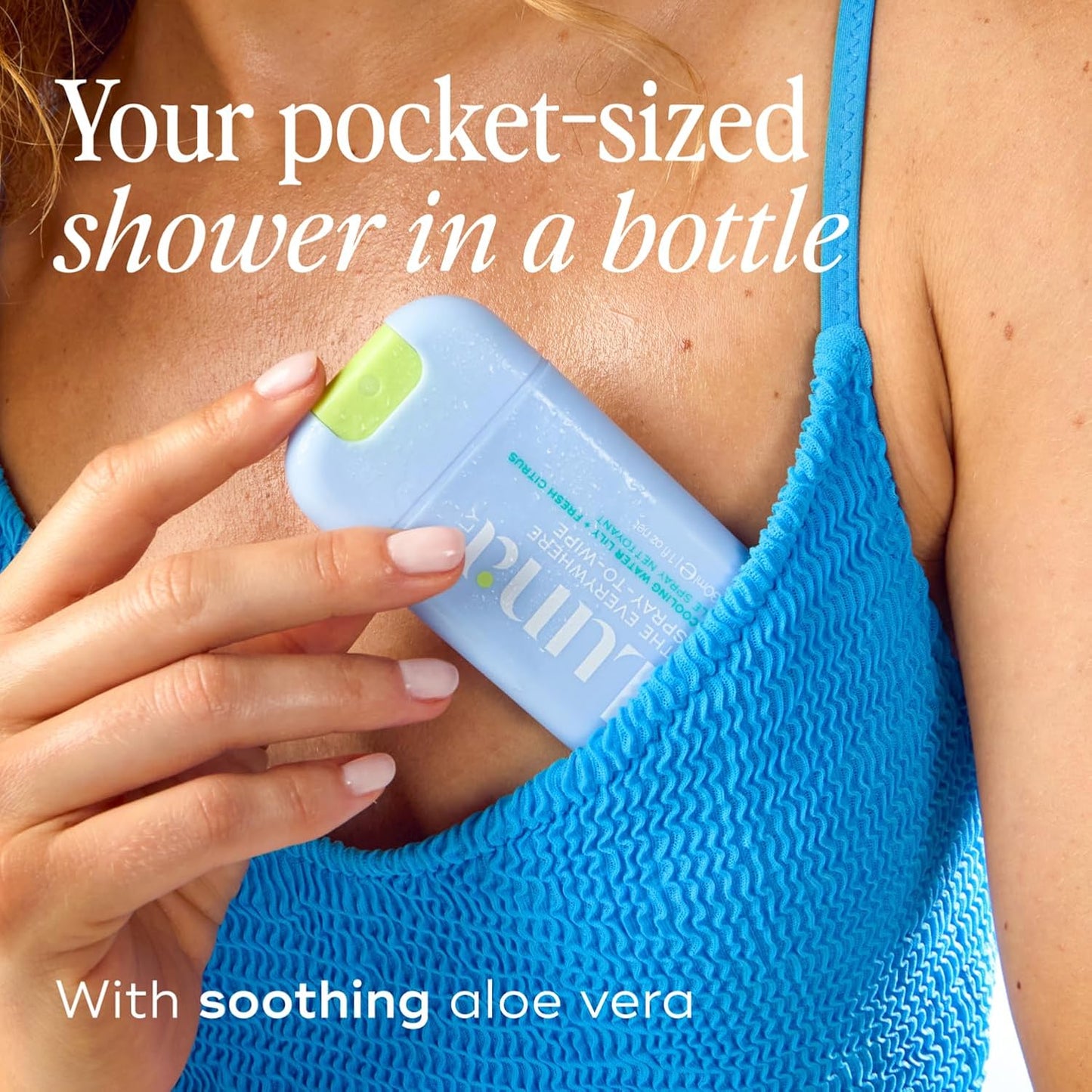 Luna Daily The Everywhere Spray-To-Wipe | Cooling Body Mist & Hydrating pH-Balanced Feminine Care | Anti-Chafing & Odor Control | Travel Essential for Women, Gym & Daily Care, 30ml
