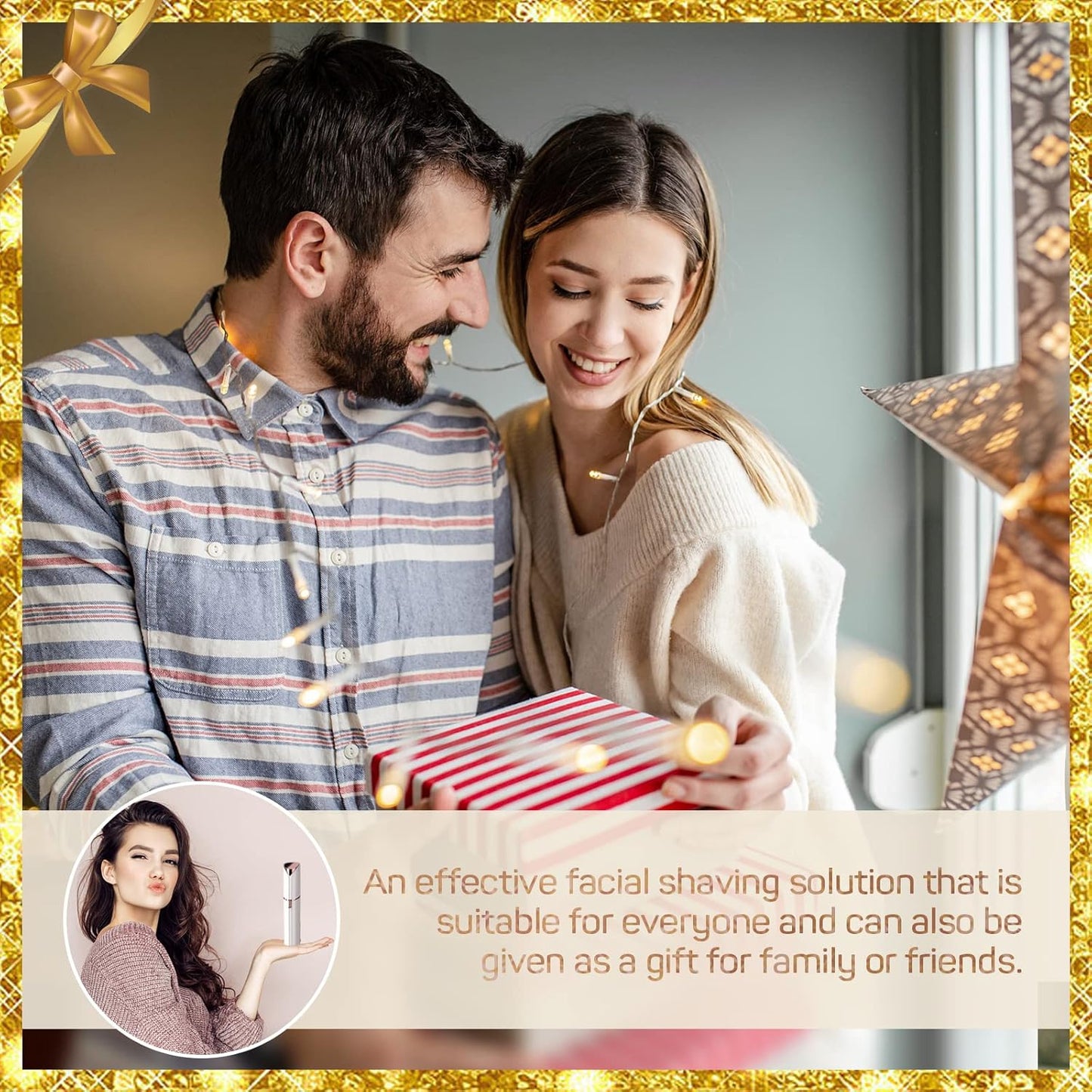 Facial Hair Removal for Women(with 2 x Replacement Heads),GURELAX Facial Hair Remover, Hair Removal Device, Best Gift for Mom/Wife/Girlfriend