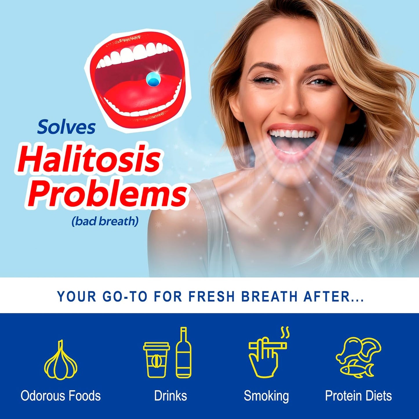 PaperMints CoolCaps - Instant Fresh Breath Mints Sugar-Free 4 Pack - 160 capsules. Chronic Bad Breath Treatment for Adults, Peppermint Fresh Breath Freshener Pearls Halitosis Treatment Dry Mouth