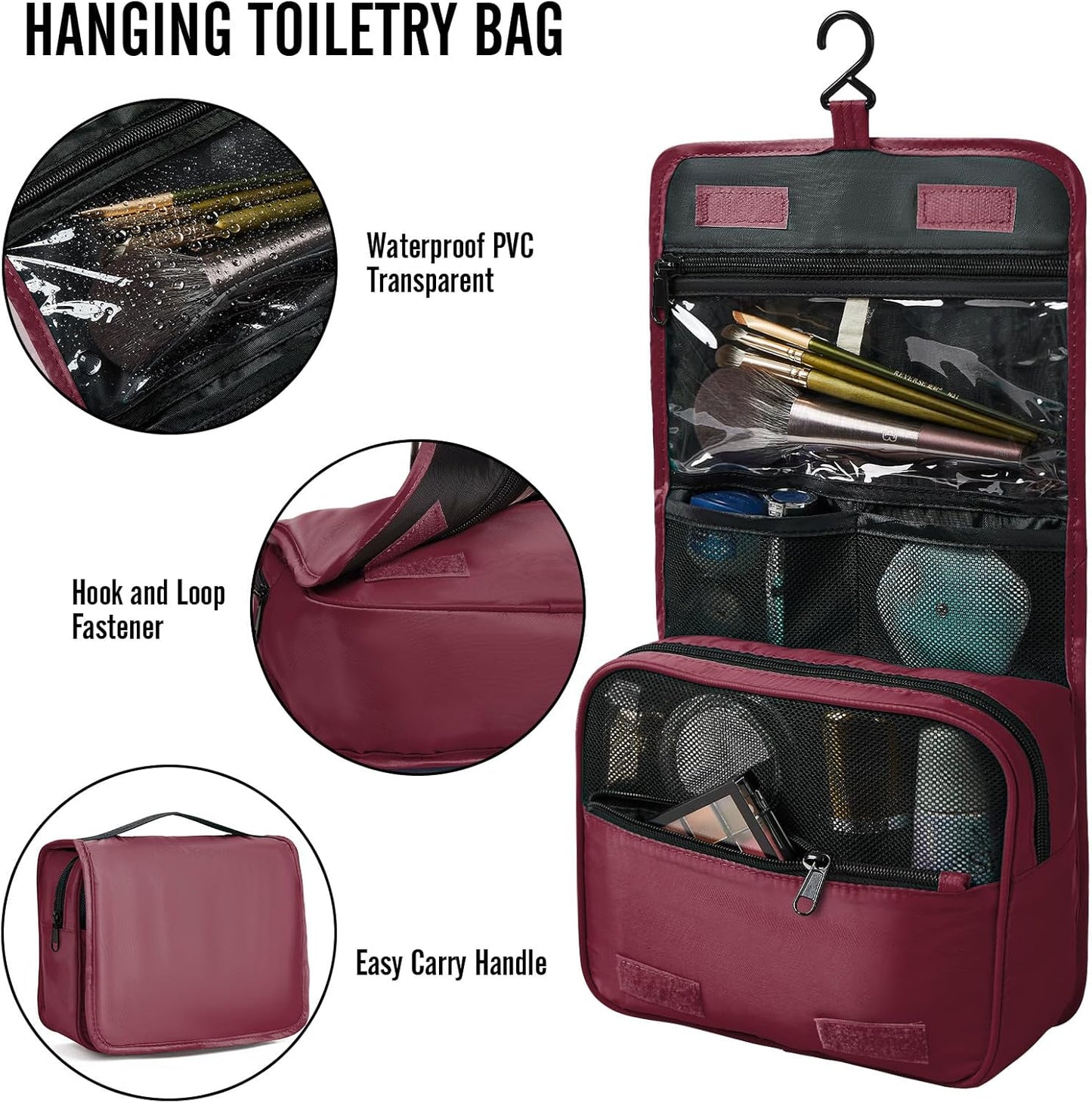 Veken 8 Set Packing Cubes for Travel Essentials, Suitcase Organizer Bags in 4 Sizes, Carry-On Luggage Accessories with Large Laundry & Hanging Toiletry Bag, Must-Have for Airplane, Road Trip & Camping