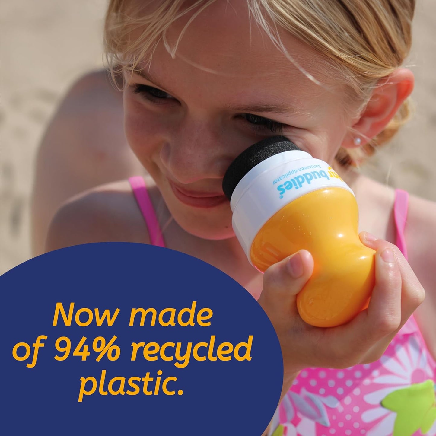 Solar Buddies Sunscreen Applicator - Green Pack of 2 - BPA-Free Refillable Roll on Sponge Sunscreen, Suncream & Lotion Applicator For Kids, Adults & Families - Holds 3.4fl oz, Perfect Size for Travel