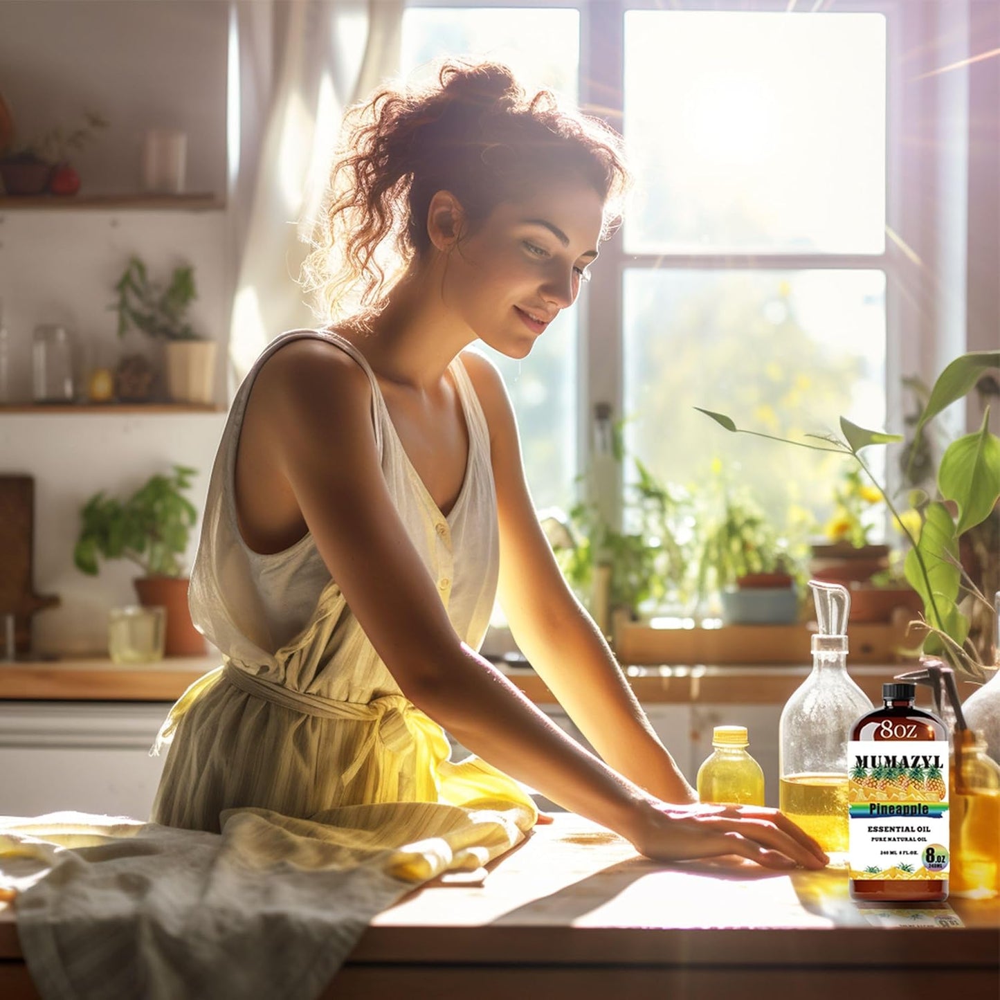 Pineapple Essential Oil, Pineapple Oil 8 Fl Oz 240ML for Diffuser Humidifier Yoga Cleaning DIY Candle Soap Making Essential Oils